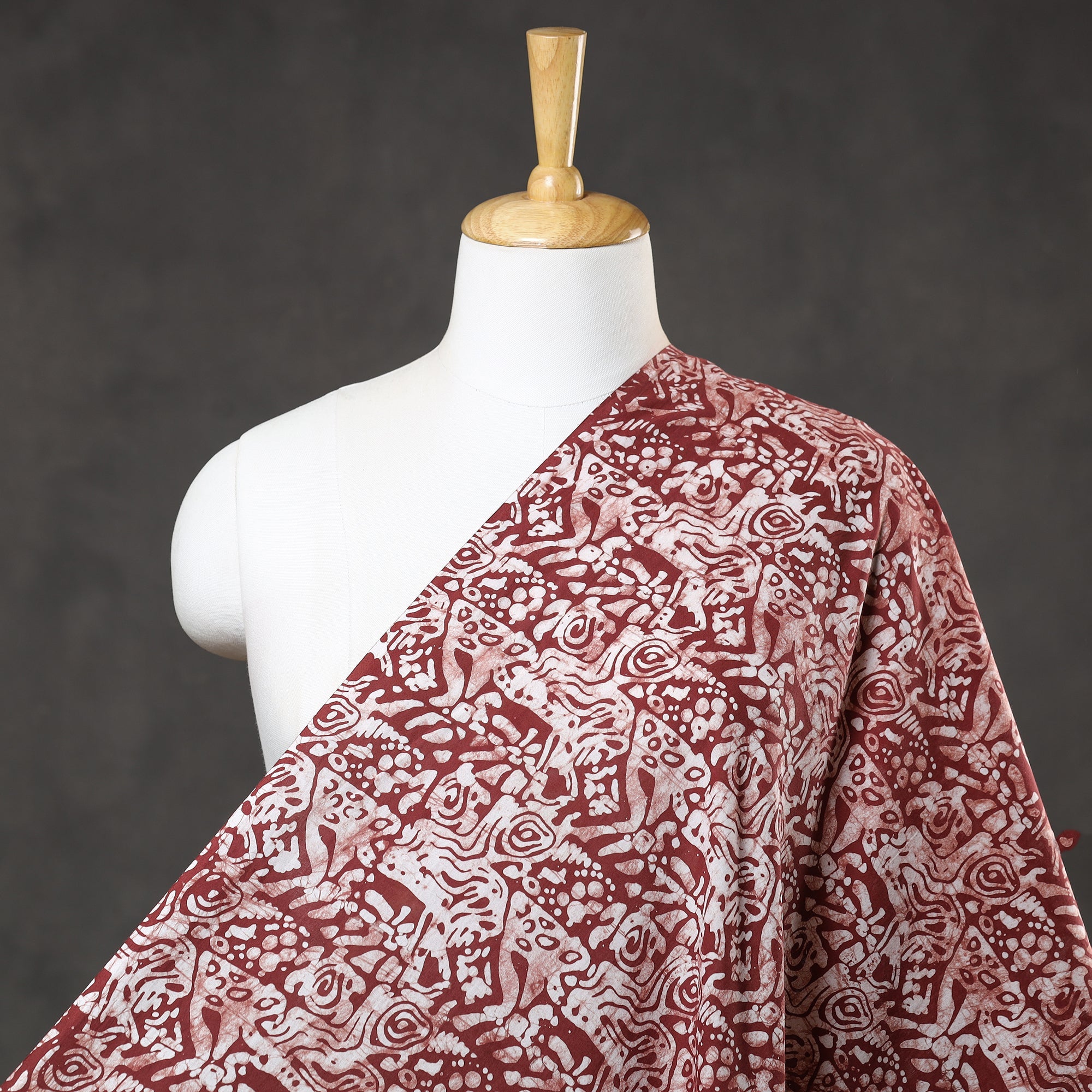 BATIK BY MD. SHARIFF Brown - Hand Printed Cotton Batik Fabric 47