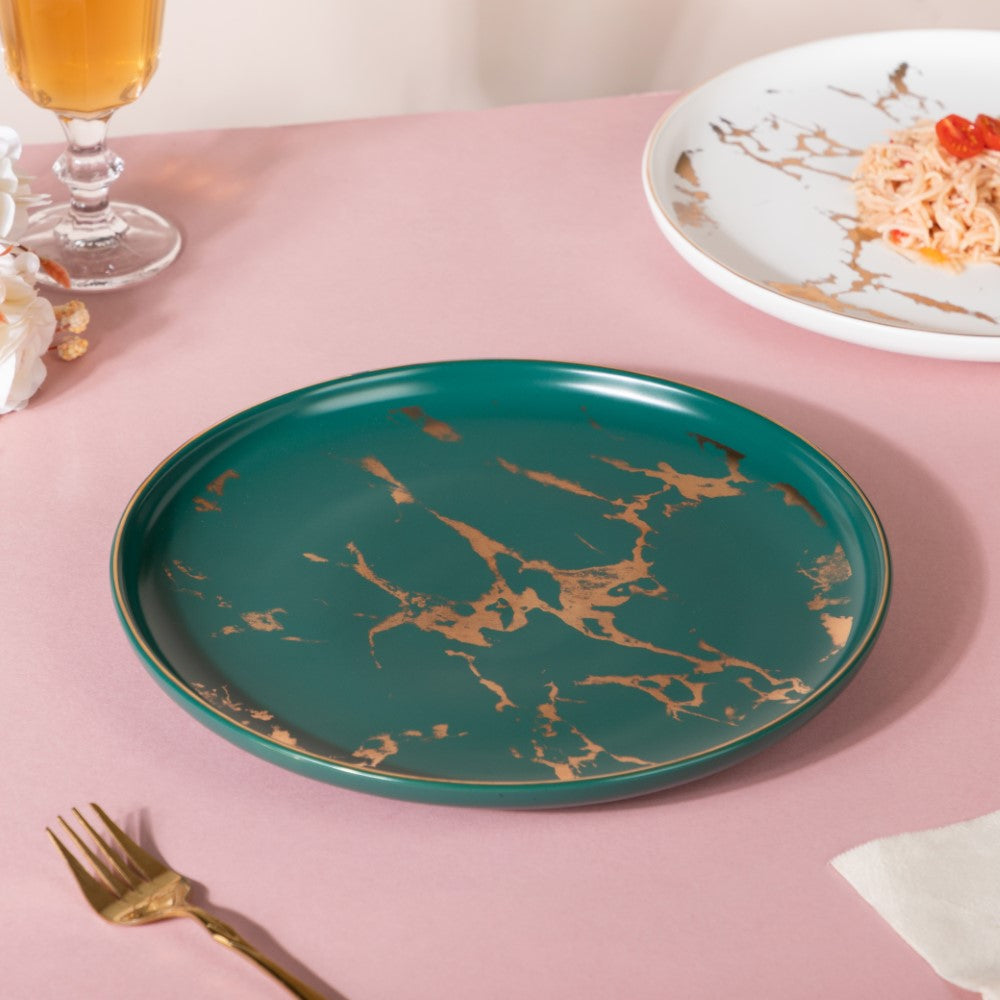 Nestasia Sleek Marble Dinner Plate Green 10 Inch - view 4