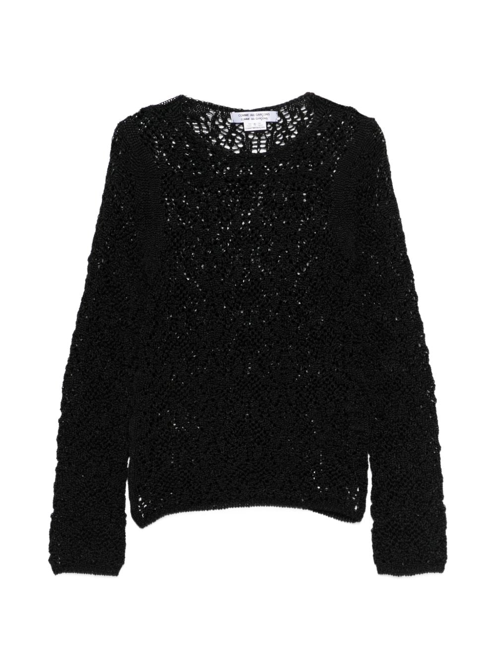 Comme Comme Open-knit crewneck sweater – Nylon 55%, Polyester 45%