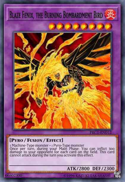 Fenix the burning – Yu-Gi-Oh! Blaze Fenix, the Burning Bombardment Bird - PRC1-EN012 - Super Rare - 1st Edition