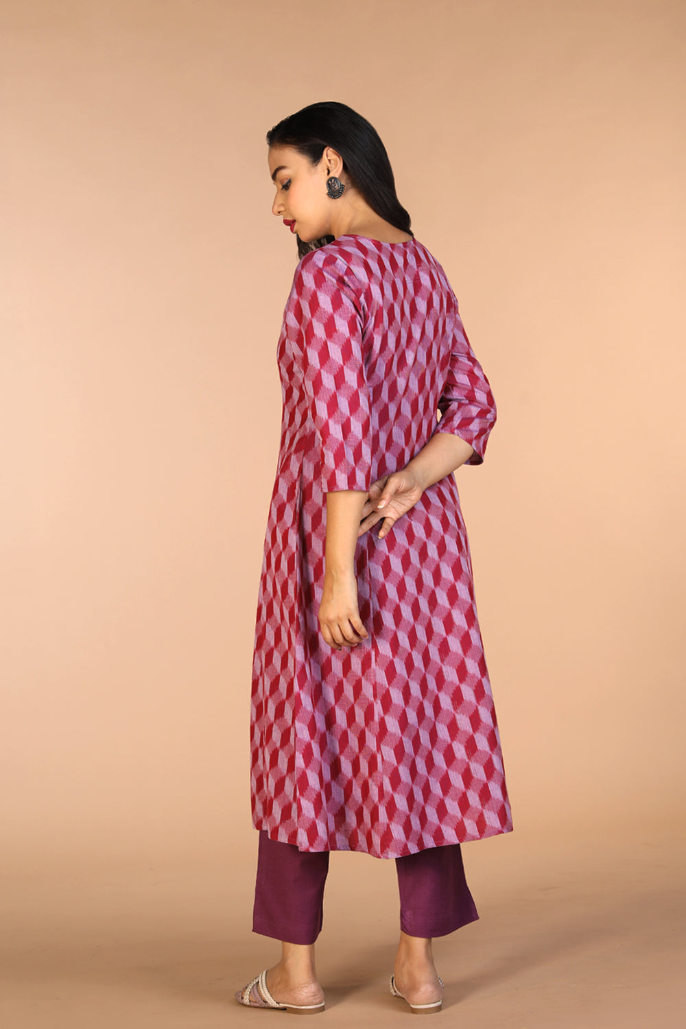 Kalanjali Ethnics Handwoven cotton Pochampally Ikat kurta - view 8