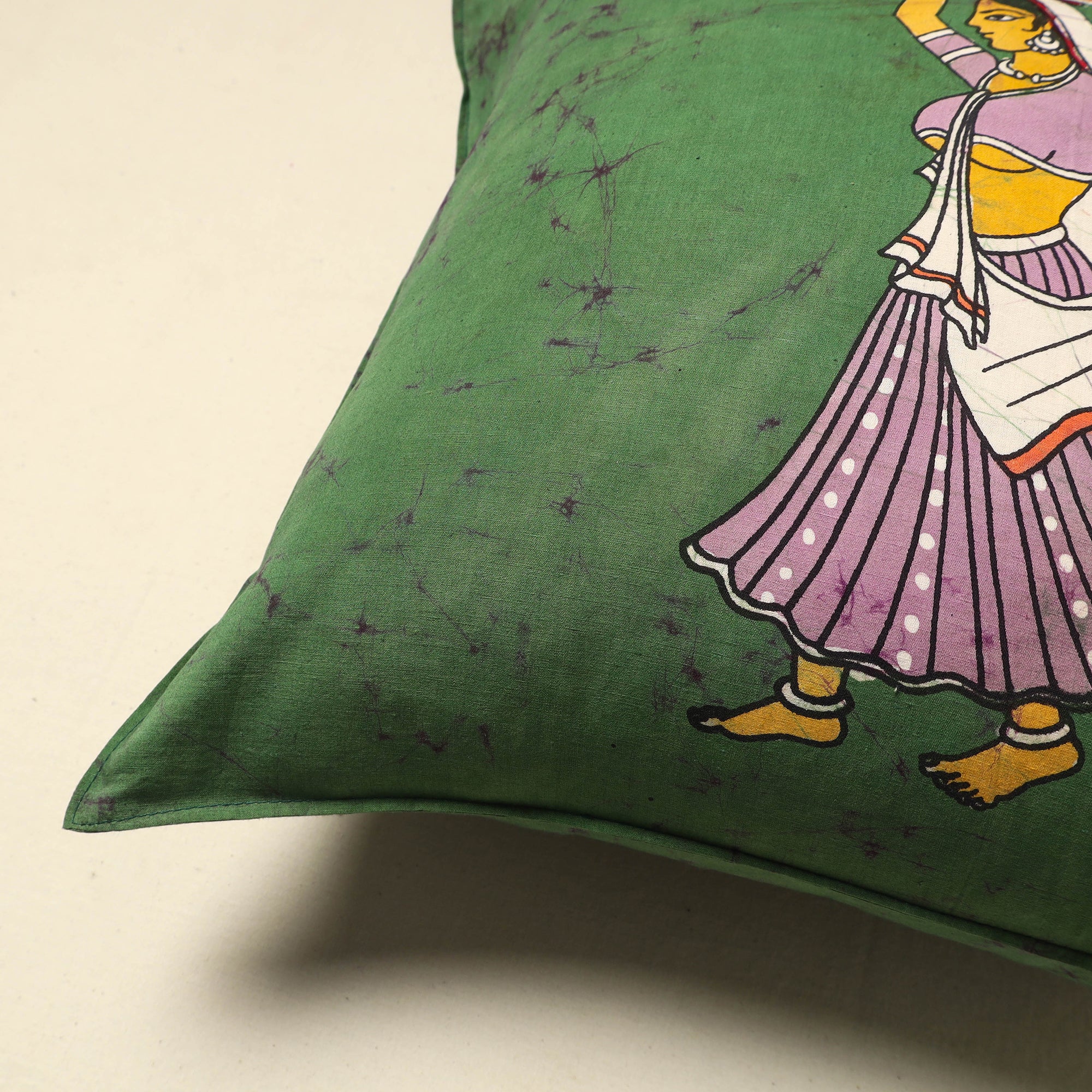 KACHCHH JI CHHAAP Pure Cotton Hand Batik Cushion Cover (18 x 18 in) 85 - view 2
