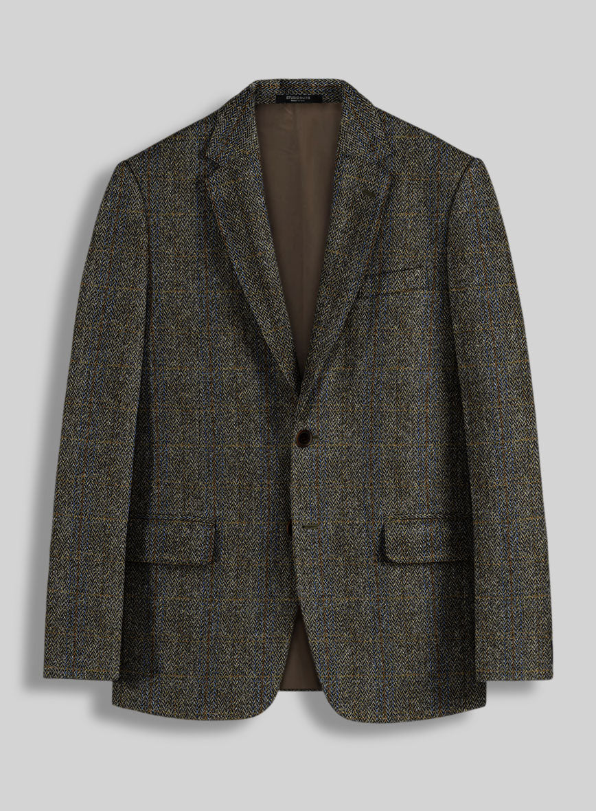 StudioSuits Harris Tweed Ranger Gray Blue Jacket