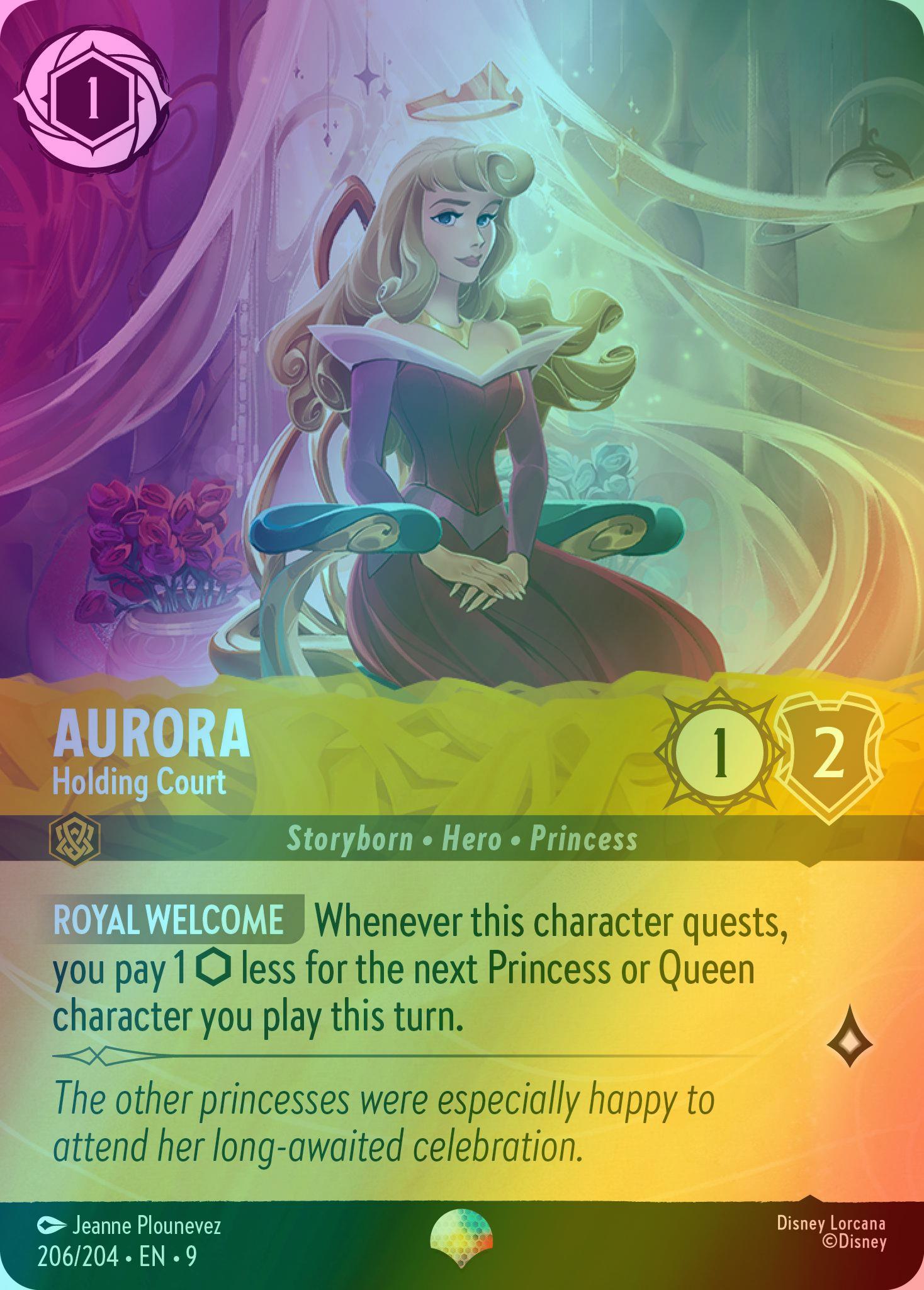 Holding court epic – Lorcana Aurora - Holding Court (Epic) - 206/204 [Fabled] [Holofoil]