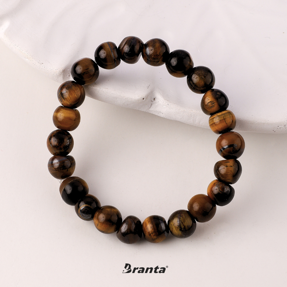 brantashop Natural Pearl Tiger Eye Bracelet For Men