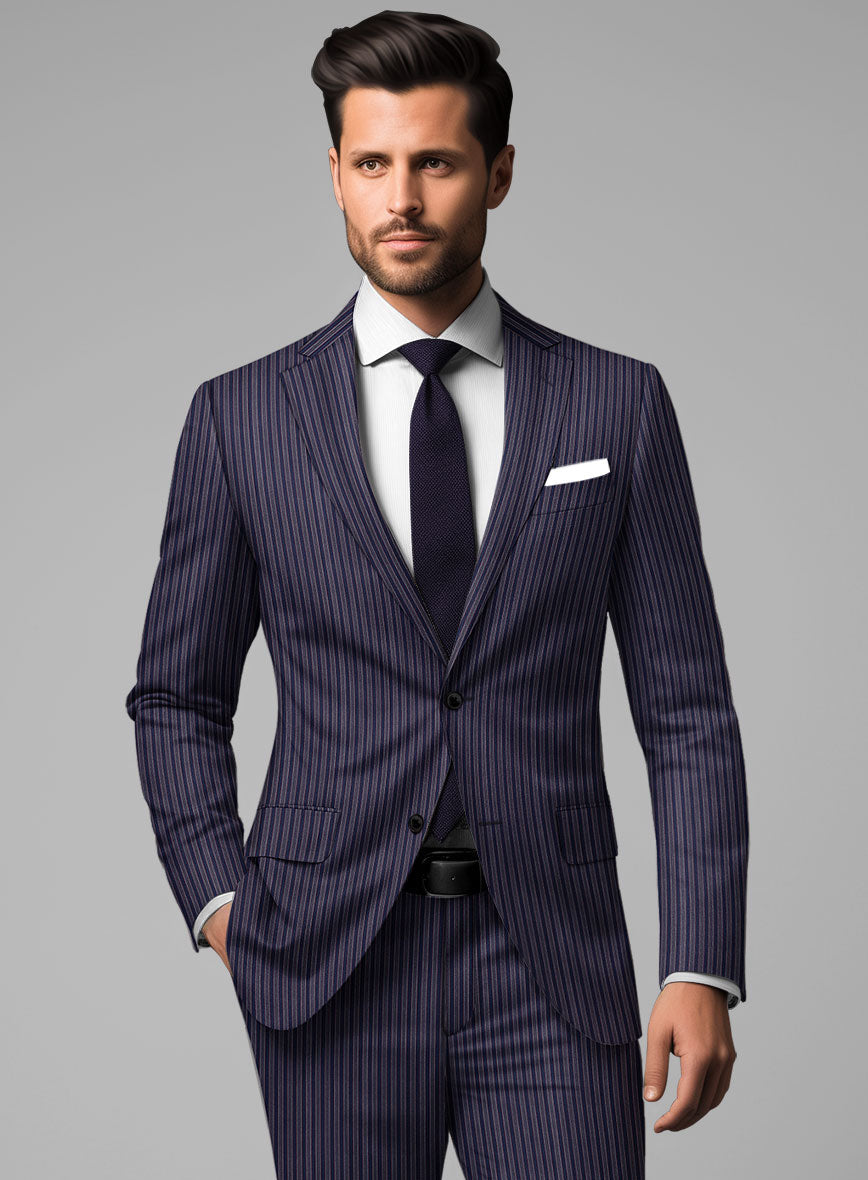 StudioSuits Reda Bravon Navy Blue Stripe Wool Jacket - view 2