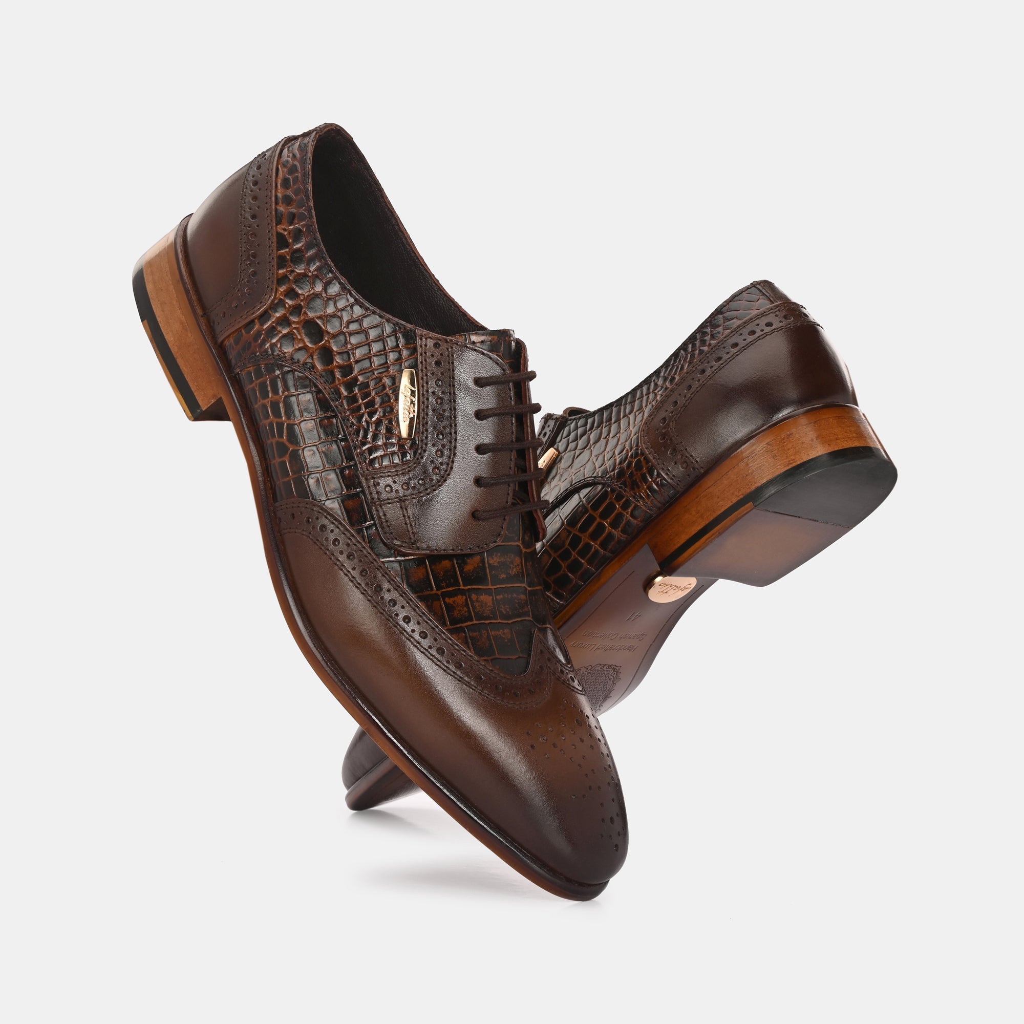 Colour-Blocked Lace-Up Brogues by Lafattio - view 7