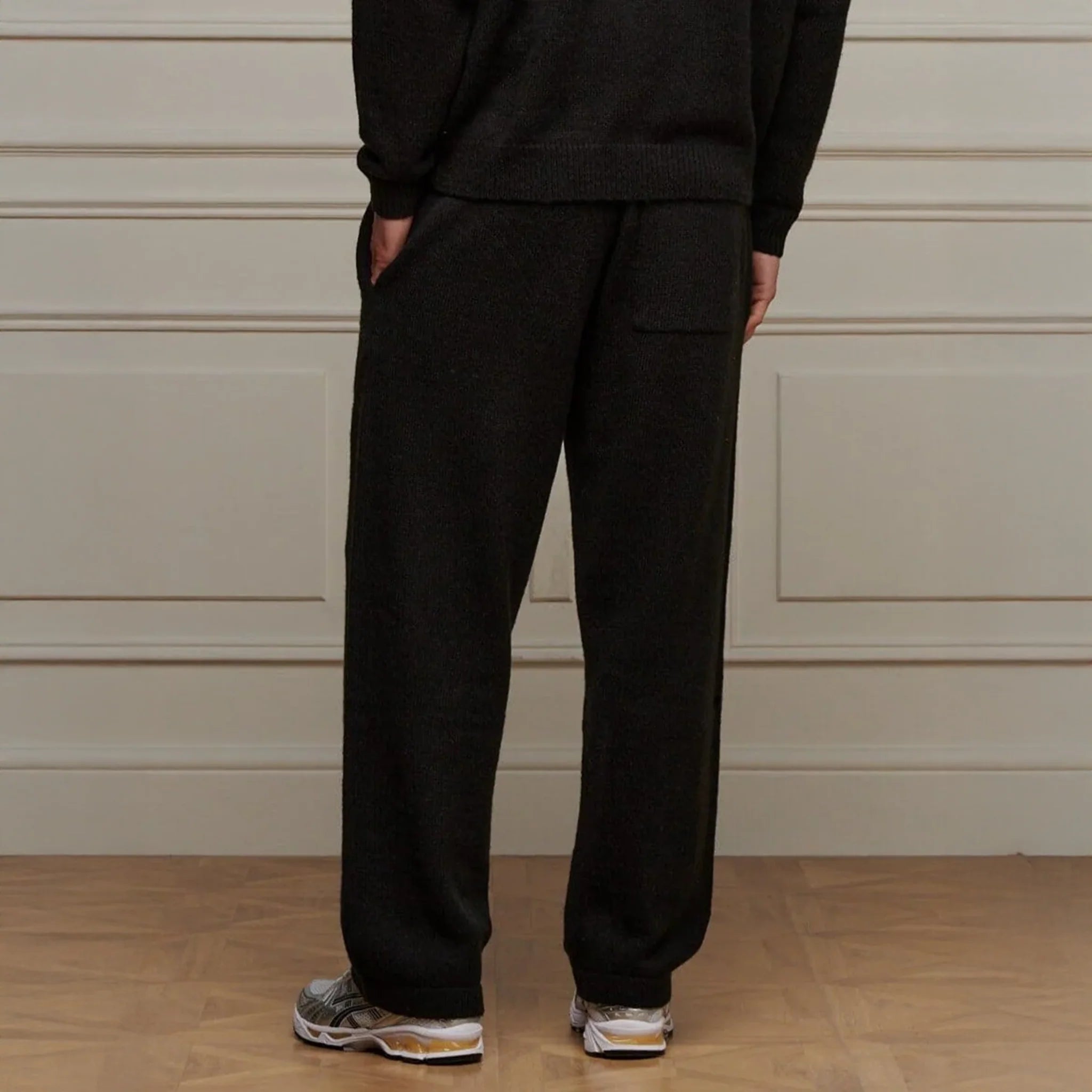 Belier Mohair Knit Black Sweatpants - view 2