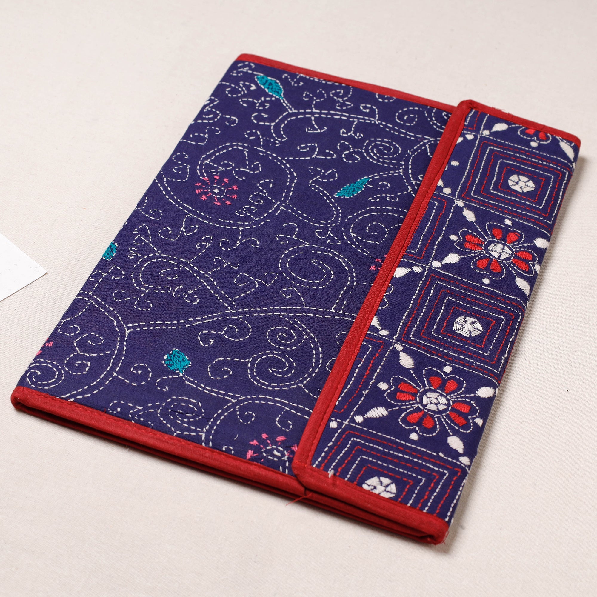 ASALKAAR Bengal Kantha Work Handcrafted File Folder - view 2