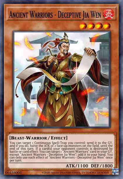 Yu-Gi-Oh! Ancient Warriors - Deceptive Jia Wen - ETCO-EN022 - Common - 1st Edition