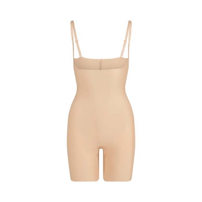 HYPE ELIXIR Skims Body Core Sculpt Open Bust Mid Thigh Bodysuit Clay