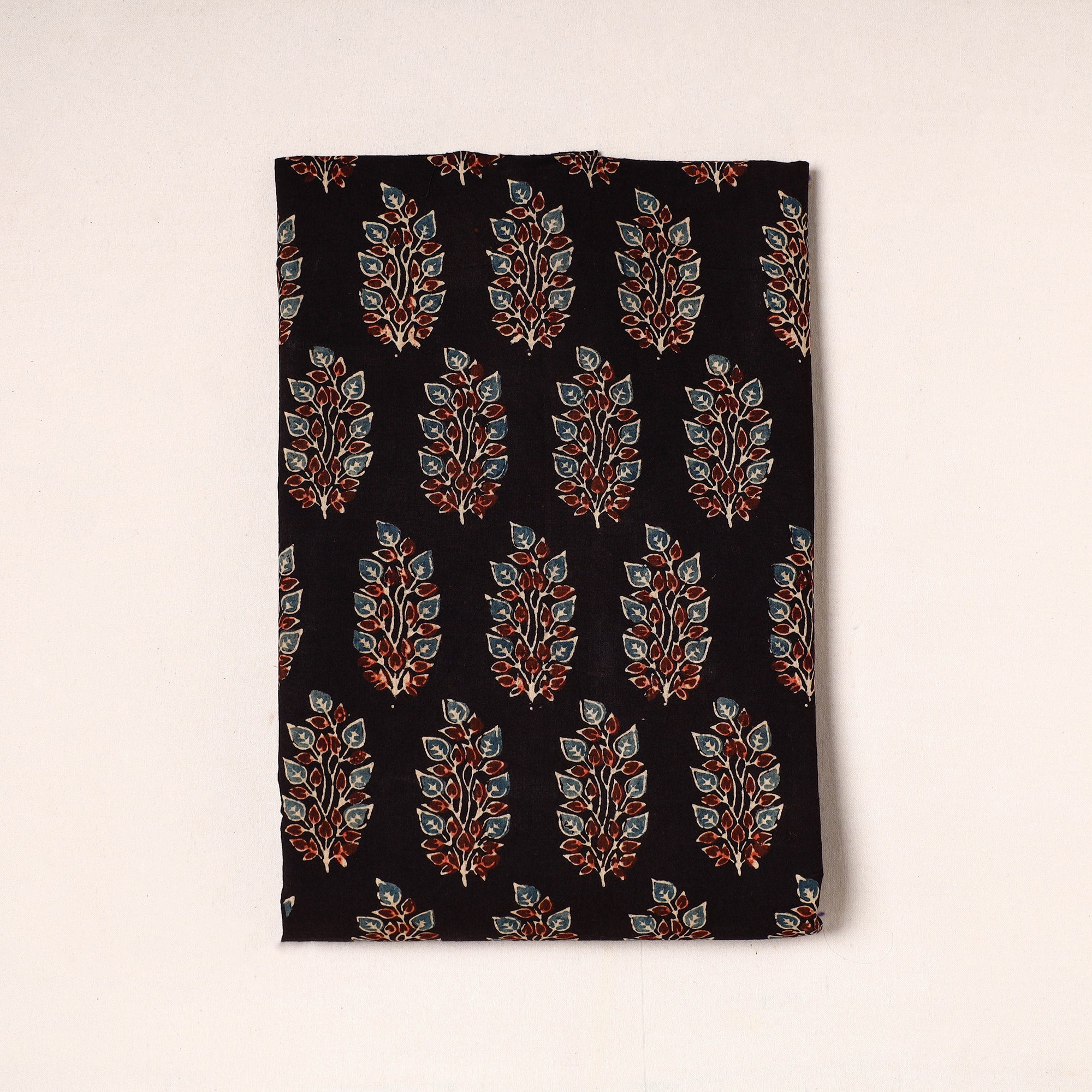 KACHCHH JI CHHAAP Black - Ajrakh Block Printed Cotton Precut Fabric 27