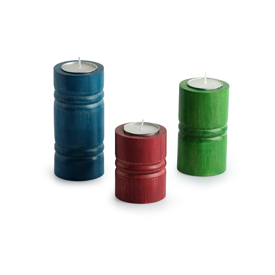EXCLUSIVELANE 'Jugnu Stambh' Tea Light Holder (Set of 3) - view 2