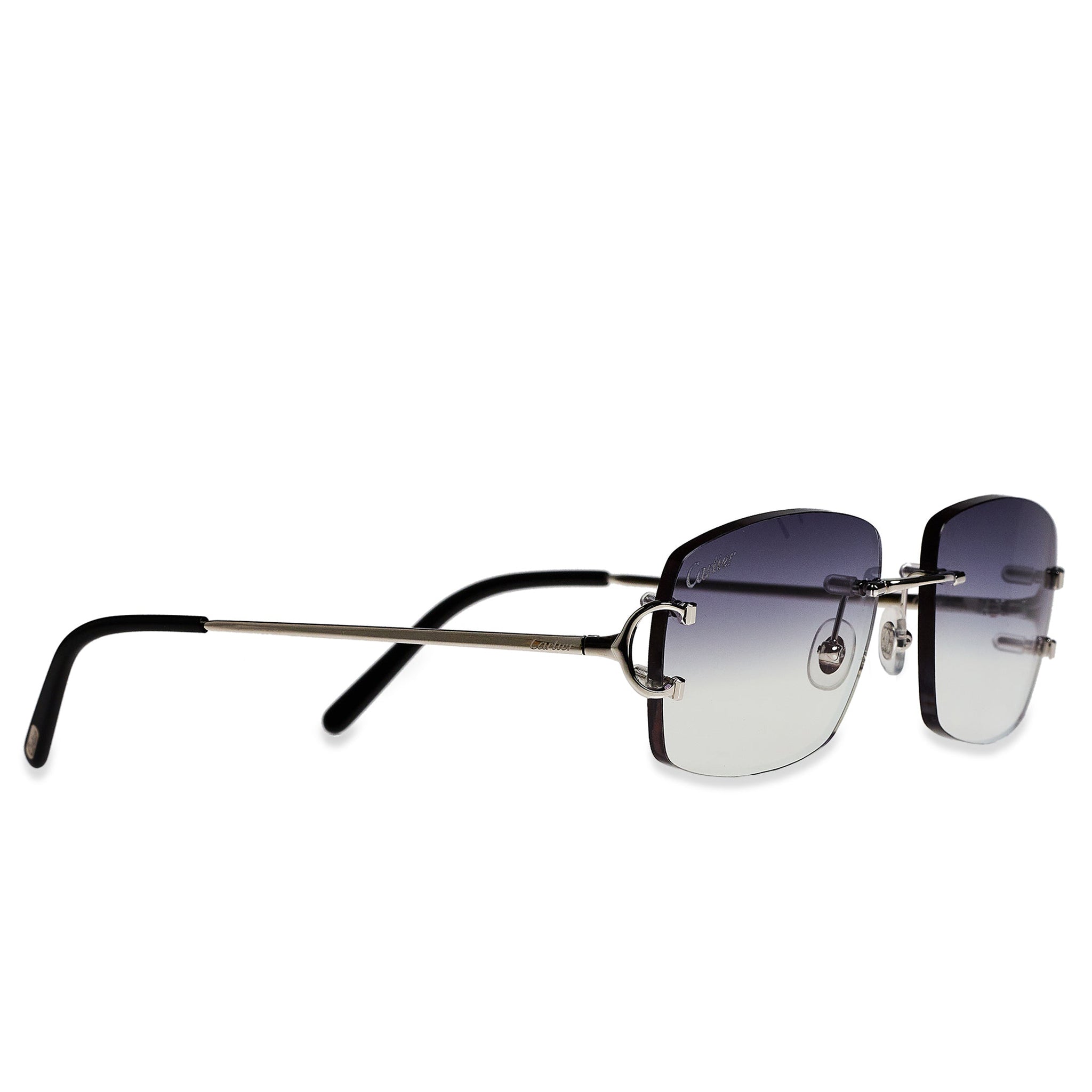 Cartier Eyewear Custom CT00920-002 C Decor Silver Rimless Sunglasses - view 2