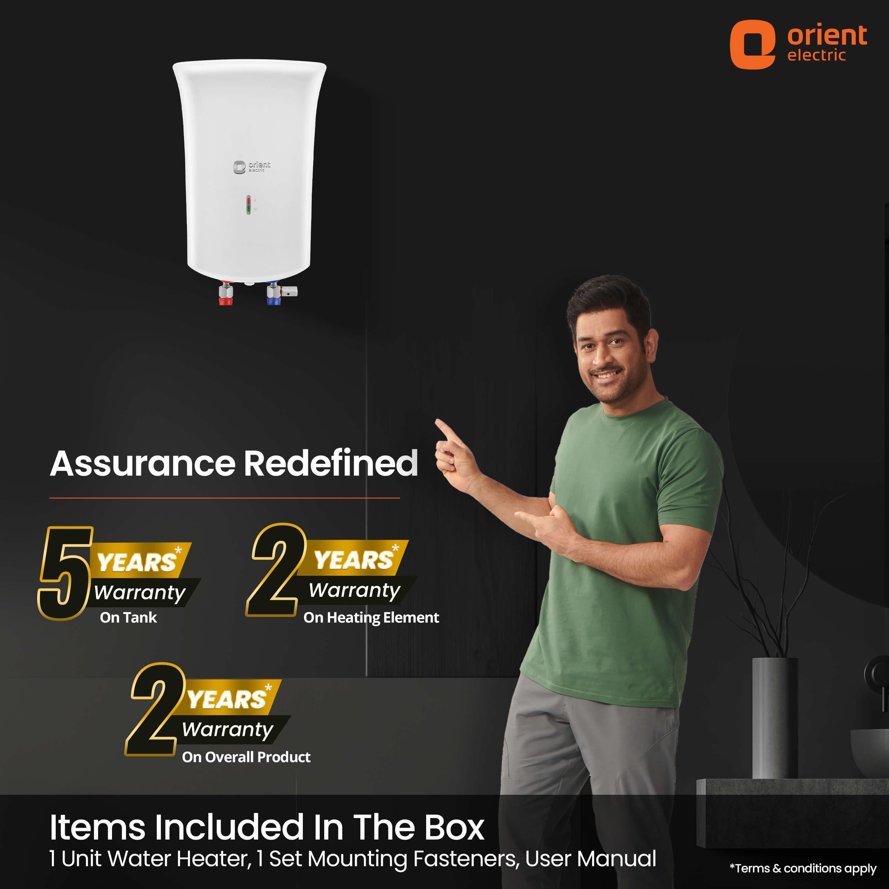 orientelectric Primus 3L Instant Water Heater (Geyser) White | Kitchen Water Heater - view 6
