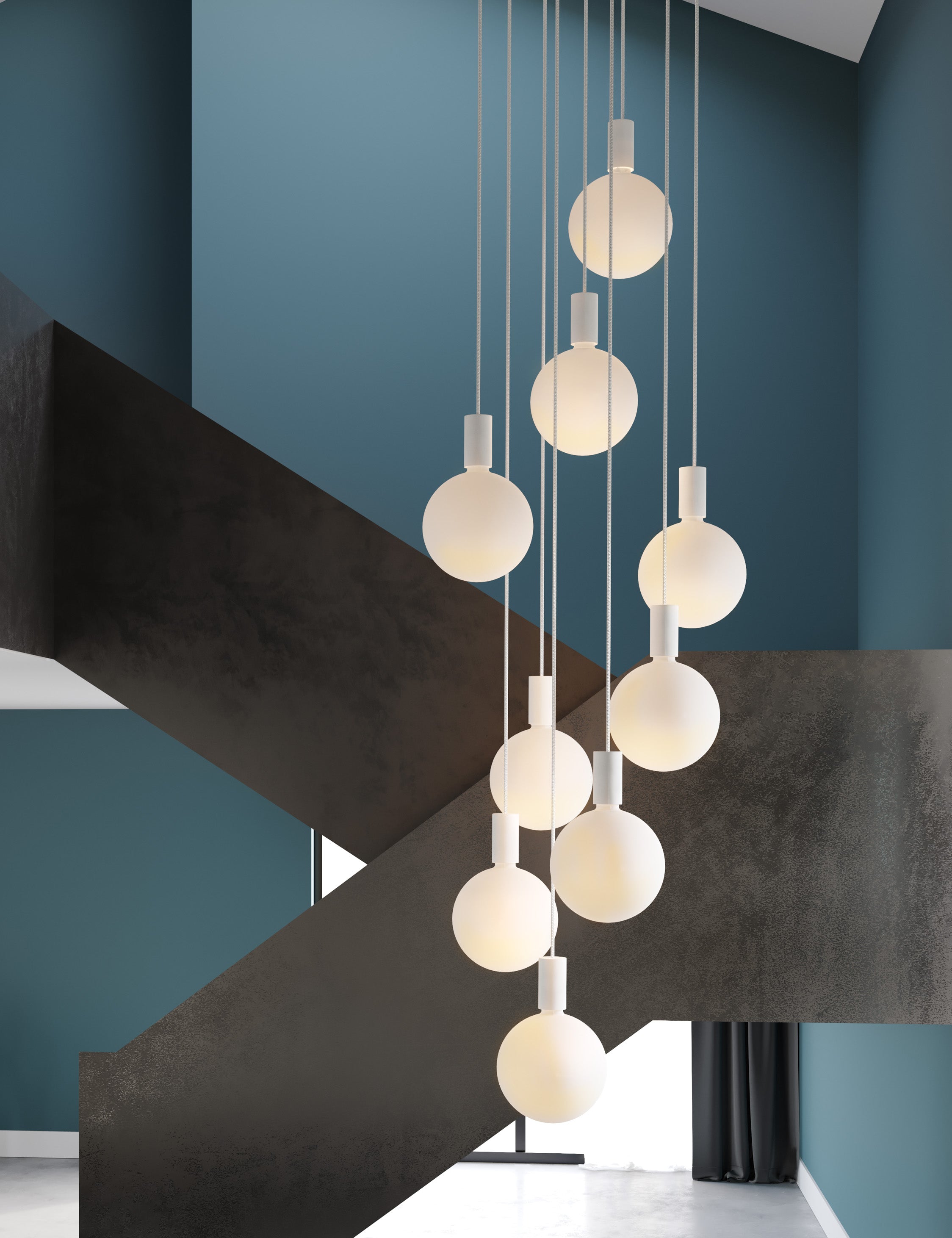 Lulu and Georgia Alumina 9-Light Pendant Light by Tala - view 2