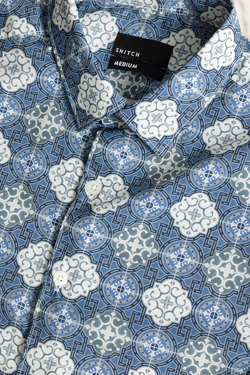 SNITCH Element Motif Blue Shirt - view 2