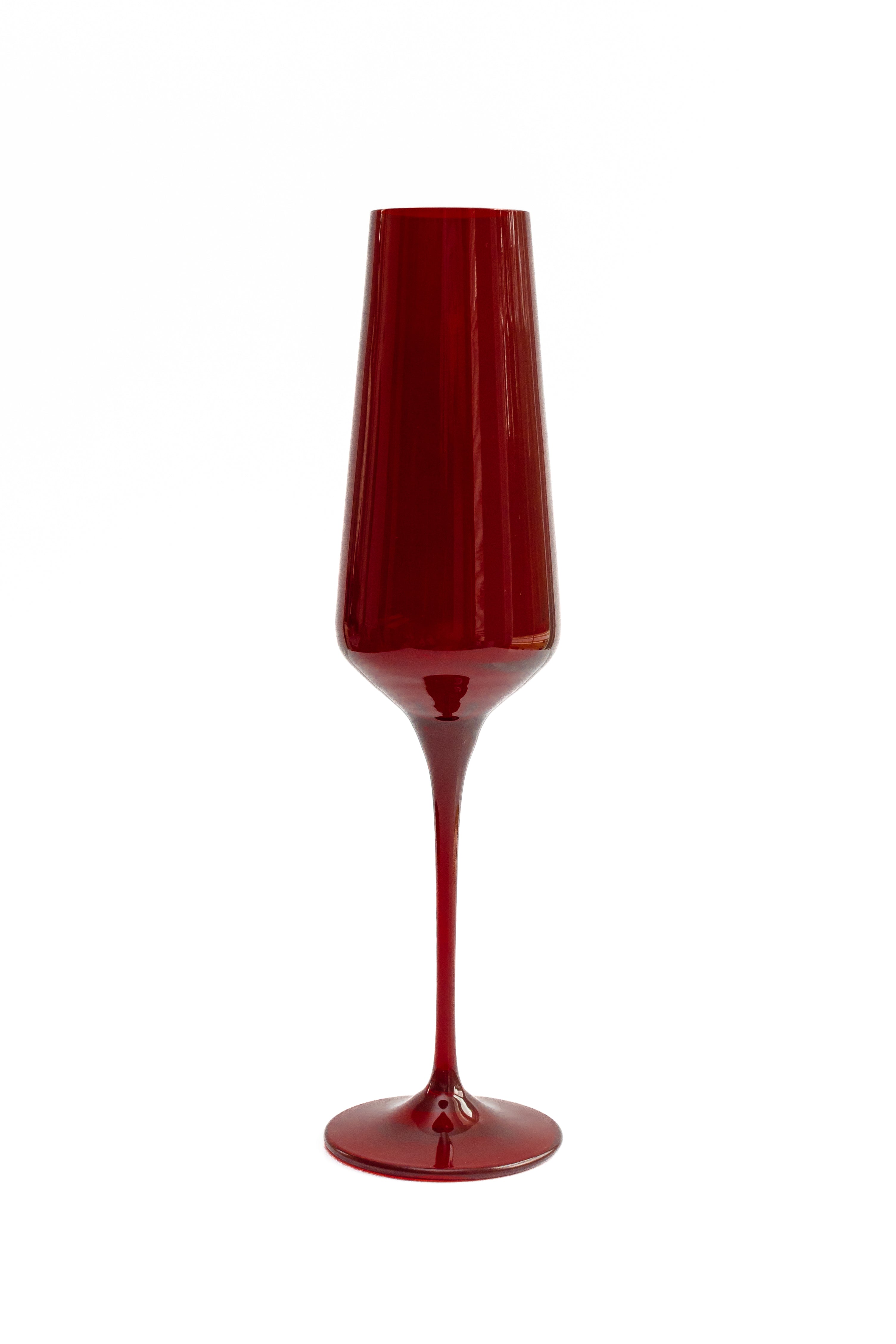 Estelle Colored Glass Estelle Colored Champagne Flute - Set of 2 {Red} - view 8
