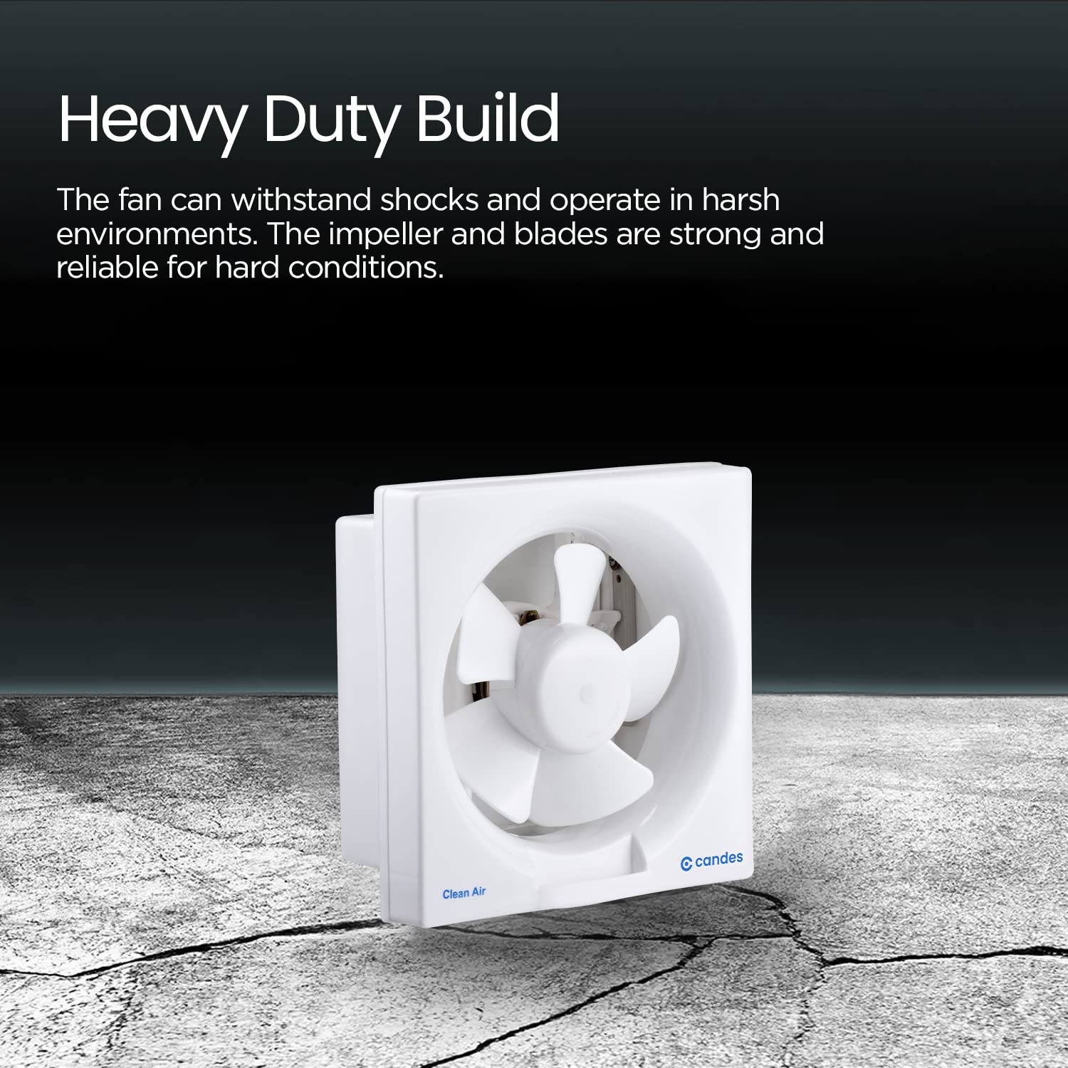 Candes Vento 250 MM (10 Inches) 100% CNC Winding 5 Blades Exhaust Fan - 1 Year Warranty (White) - view 6