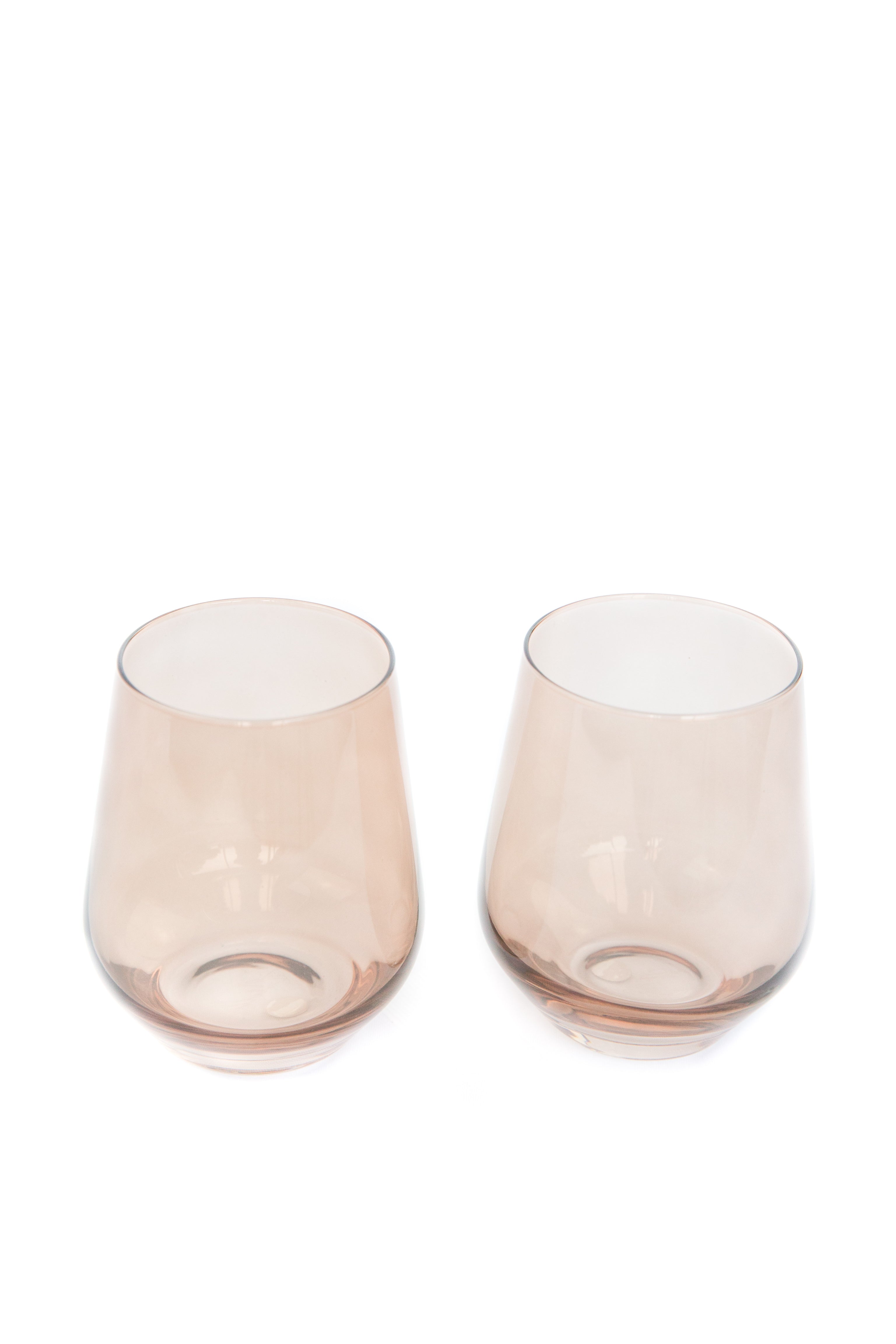 Estelle Colored Glass Estelle Colored Wine Stemless - Set of 6 {Mocha Mousse (Our Amber Smoke)} - view 8
