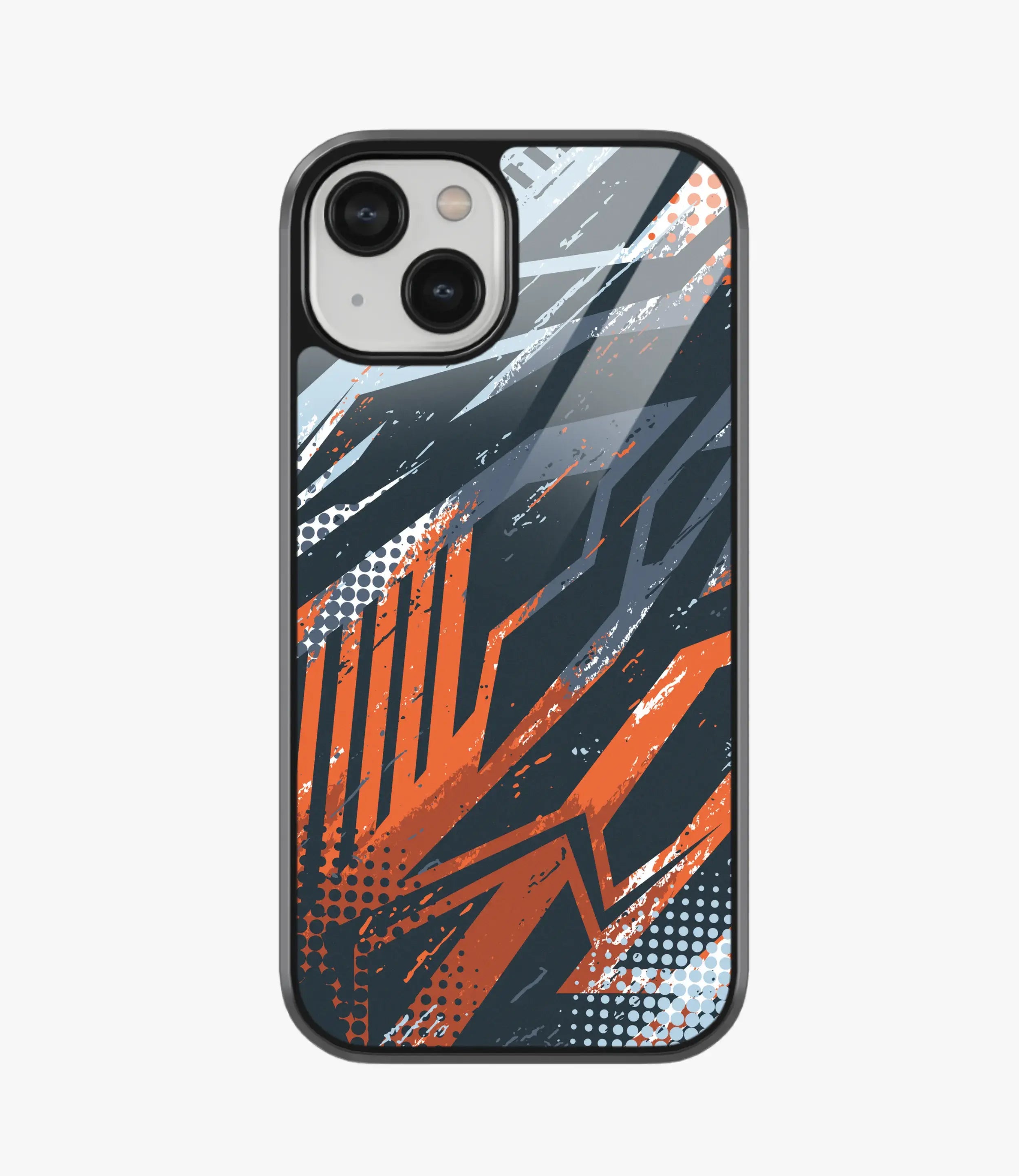 The Case Company Abstract Grunge Brush Strokes Pattern Glass Case