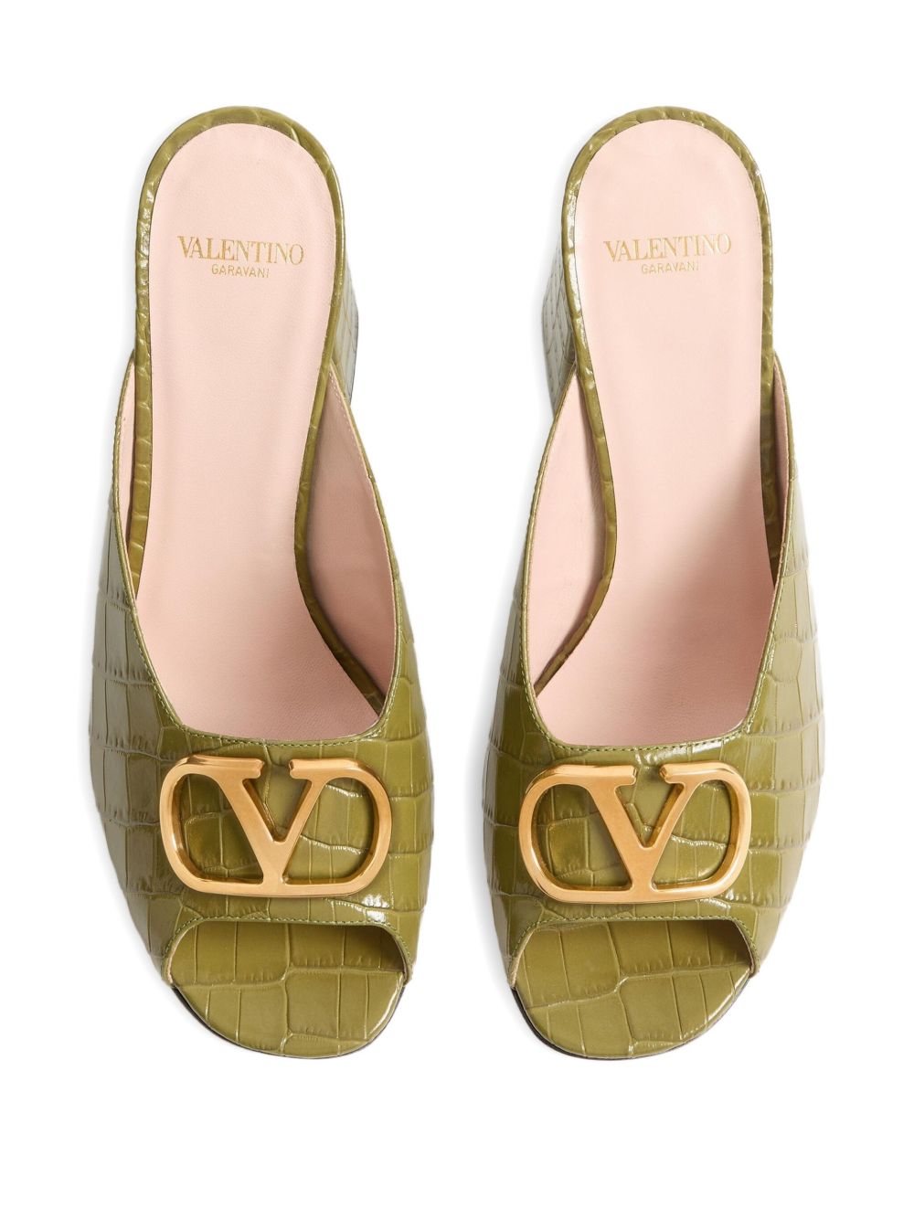 Valentino Garavani VLogo Signature Slide Sandal In Printed Calfskin 95MM - view 2