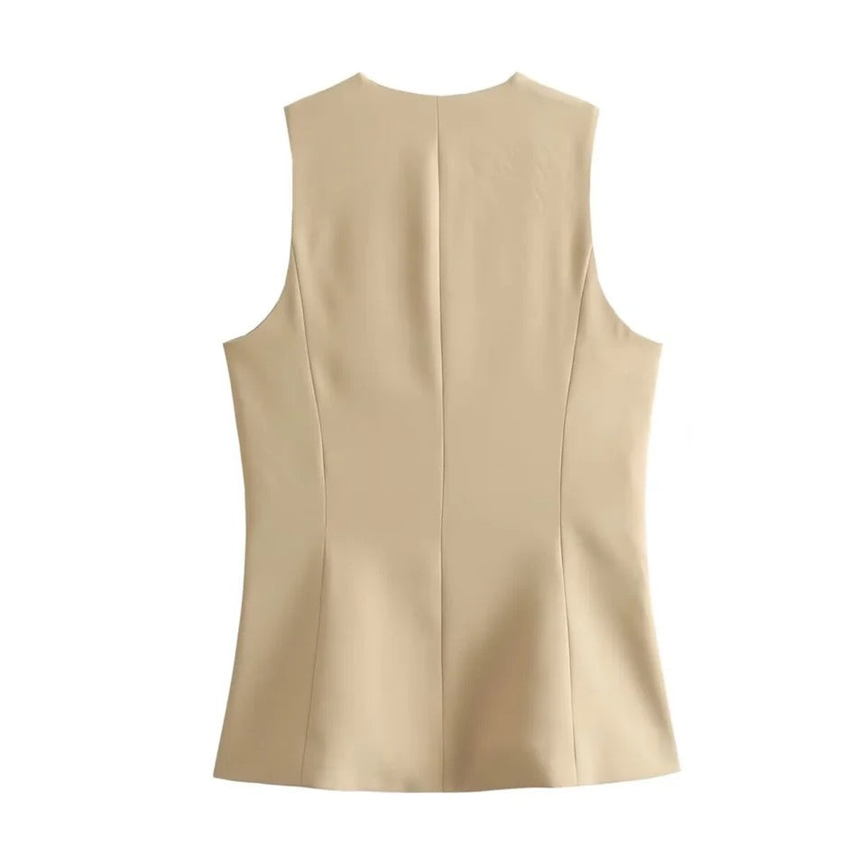 Alamode By Akanksha Cynthia Statement Vest Suit with Skirt - view 3