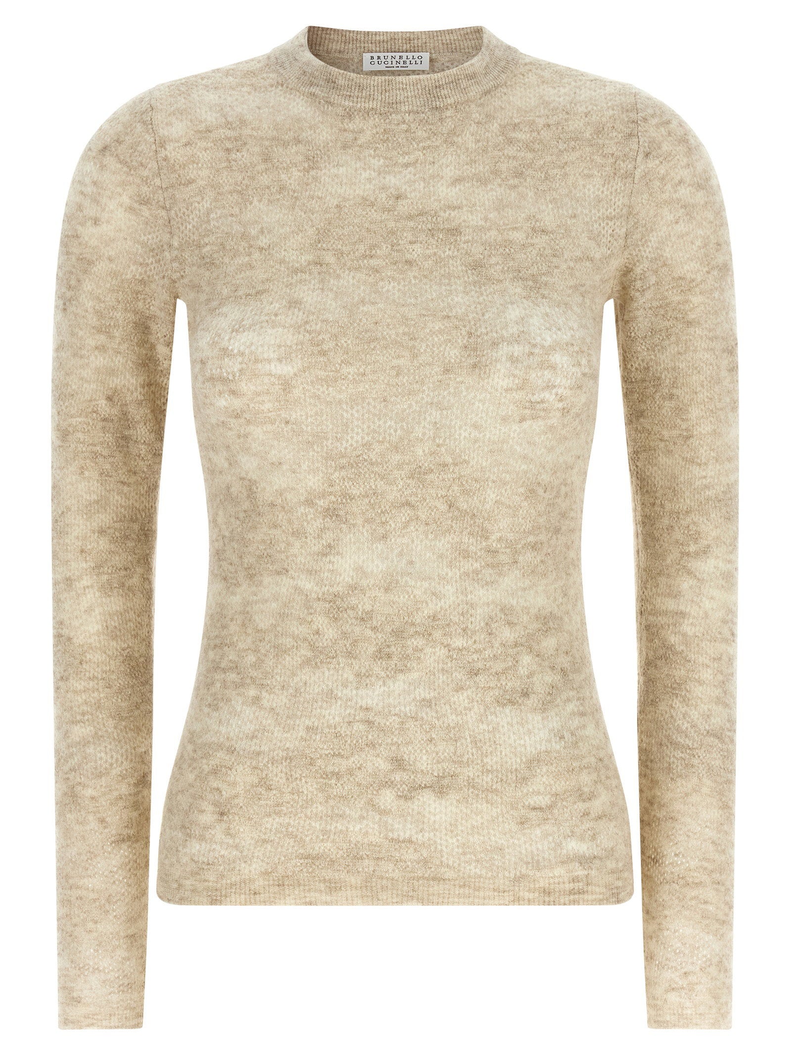 Brunello Cucinelli Flower Lace Sweater – 46% silk, 38% wp, 16% wo
