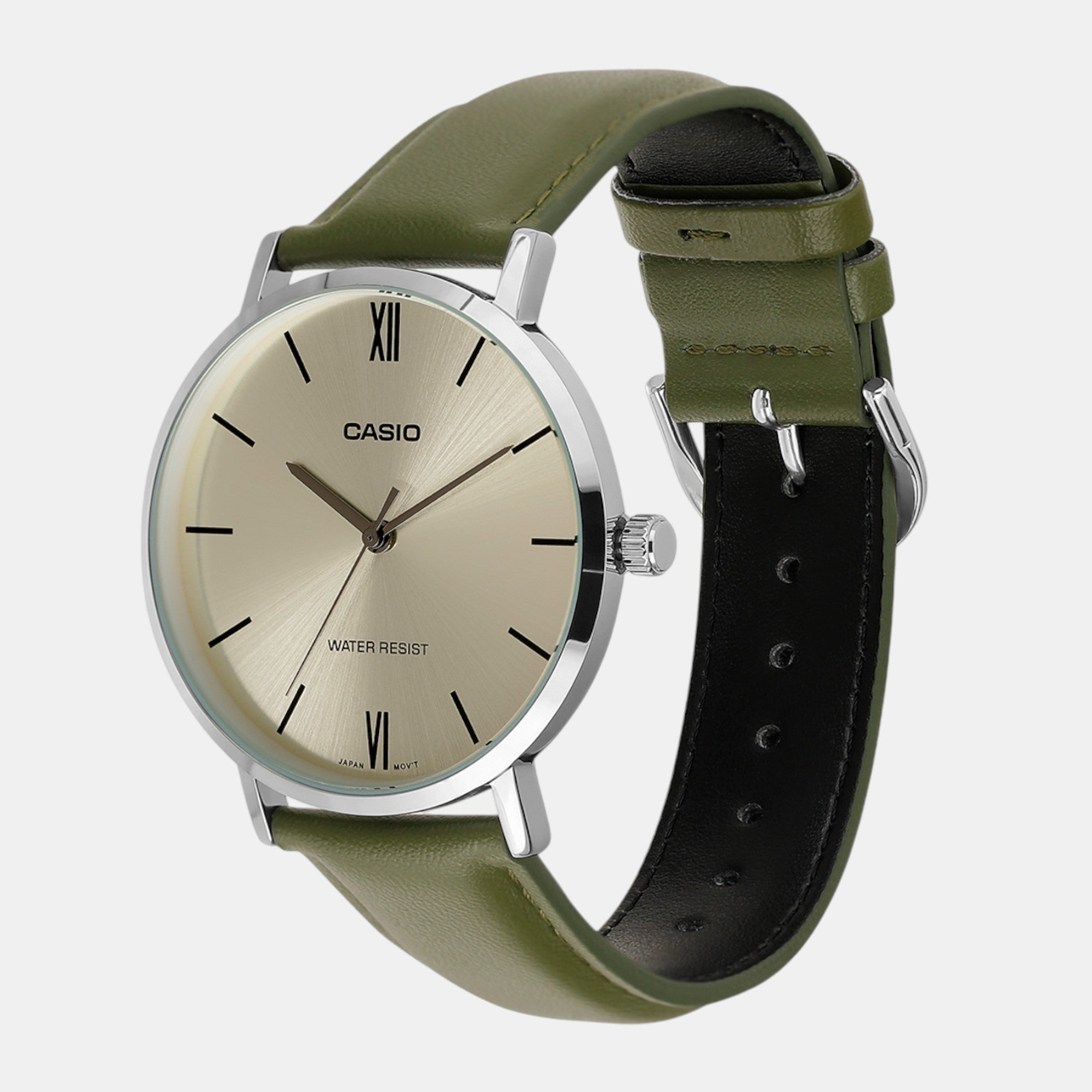 Casio Enticer Men Quartz Beige Dial Analog Leather Watch A2320 - view 5