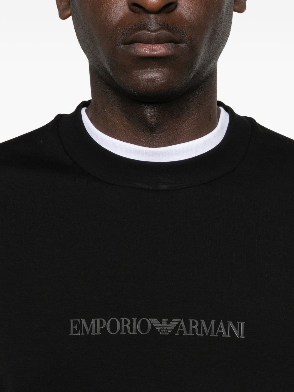 Emporio Armani Logo cotton sweatshirt - view 2