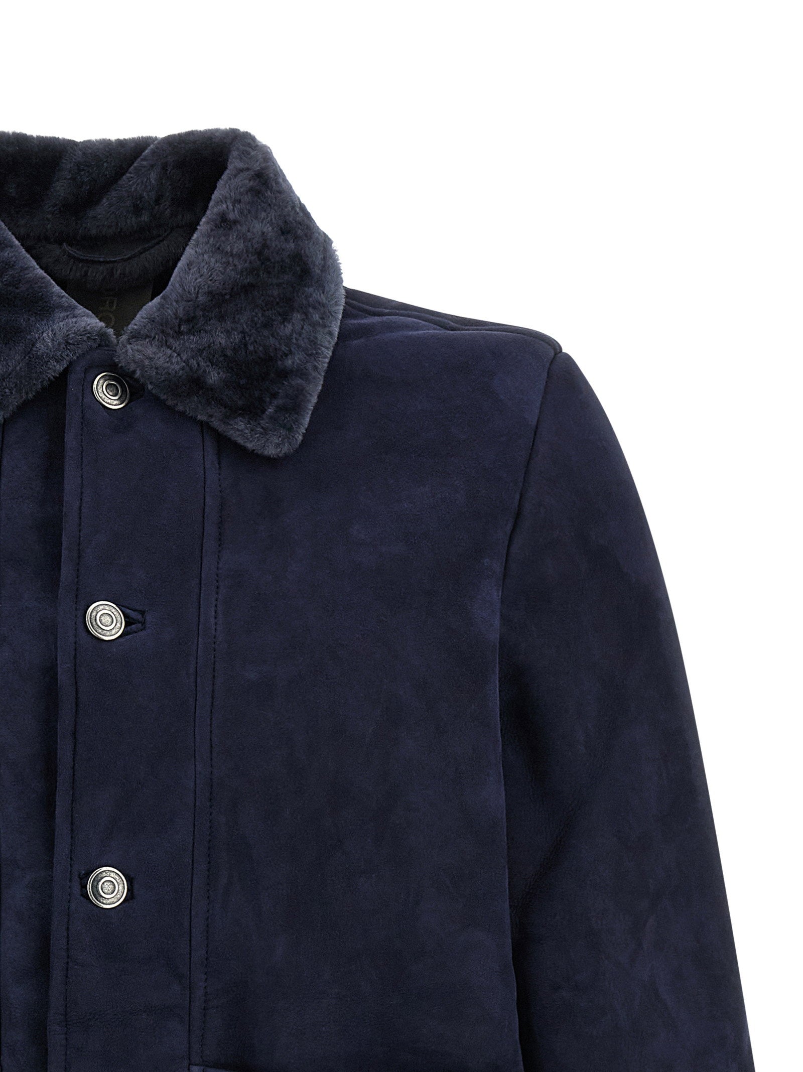 Giorgio Brato Shearling Neck Overshirt - view 3