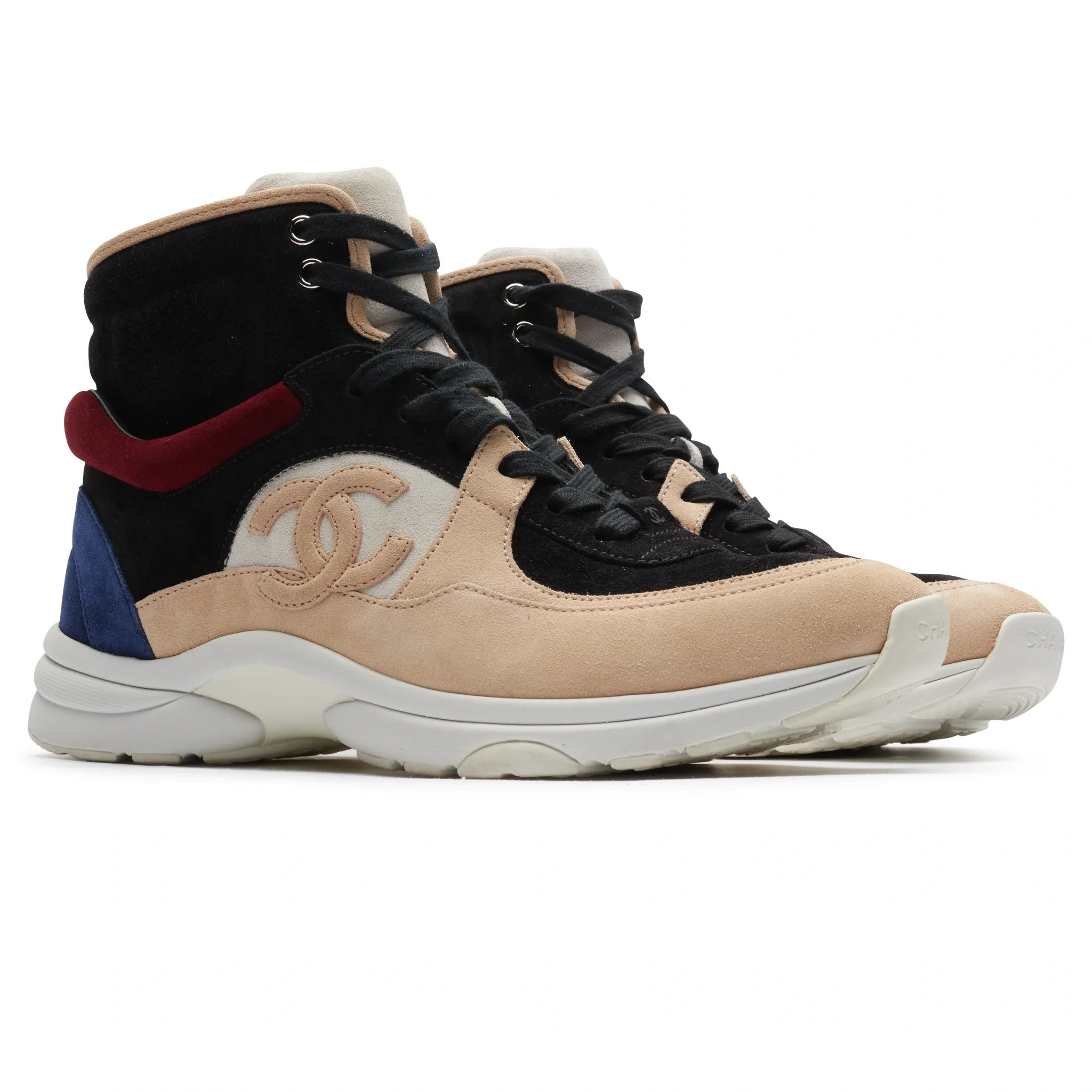 Chanel CC Cambon Tricolor High Top Sneaker - view 2