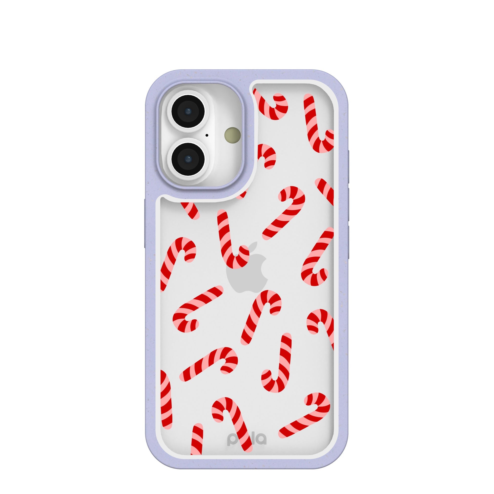 BlackTree Clear Candy Cane Chaos iPhone 16 Case With Lavender Ridge
