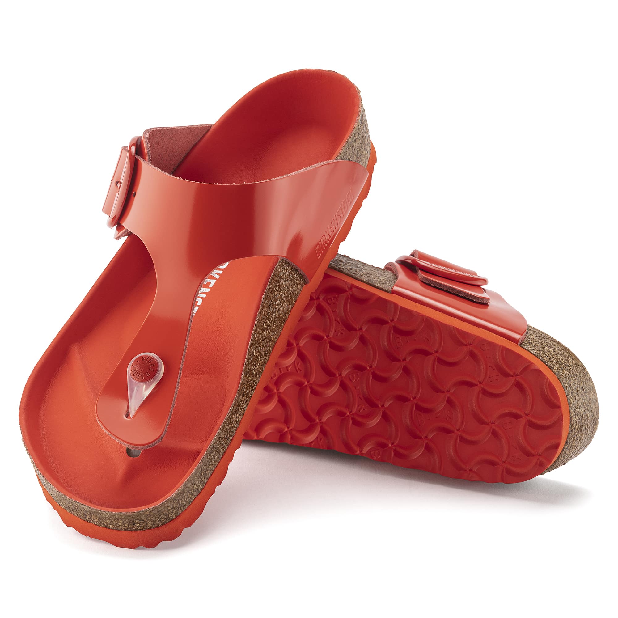Birkenstock Gizeh Big Buckle Natural Leather Patent