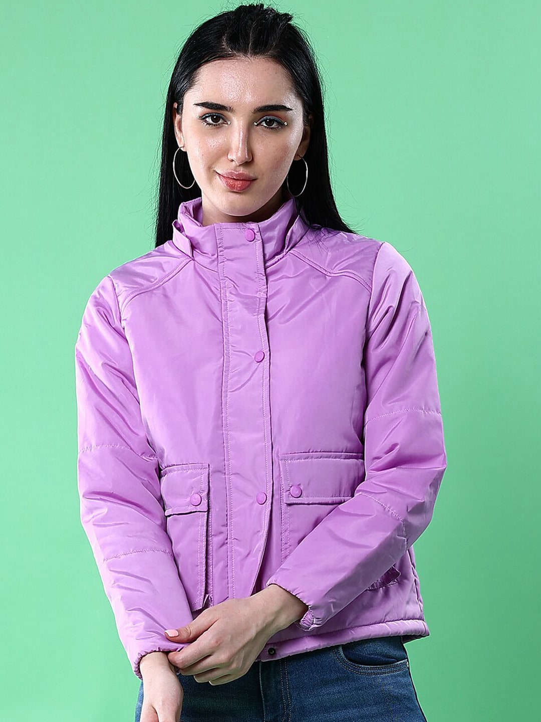 Freehand By The Indian Garage Co Women Winter Crop Jacket