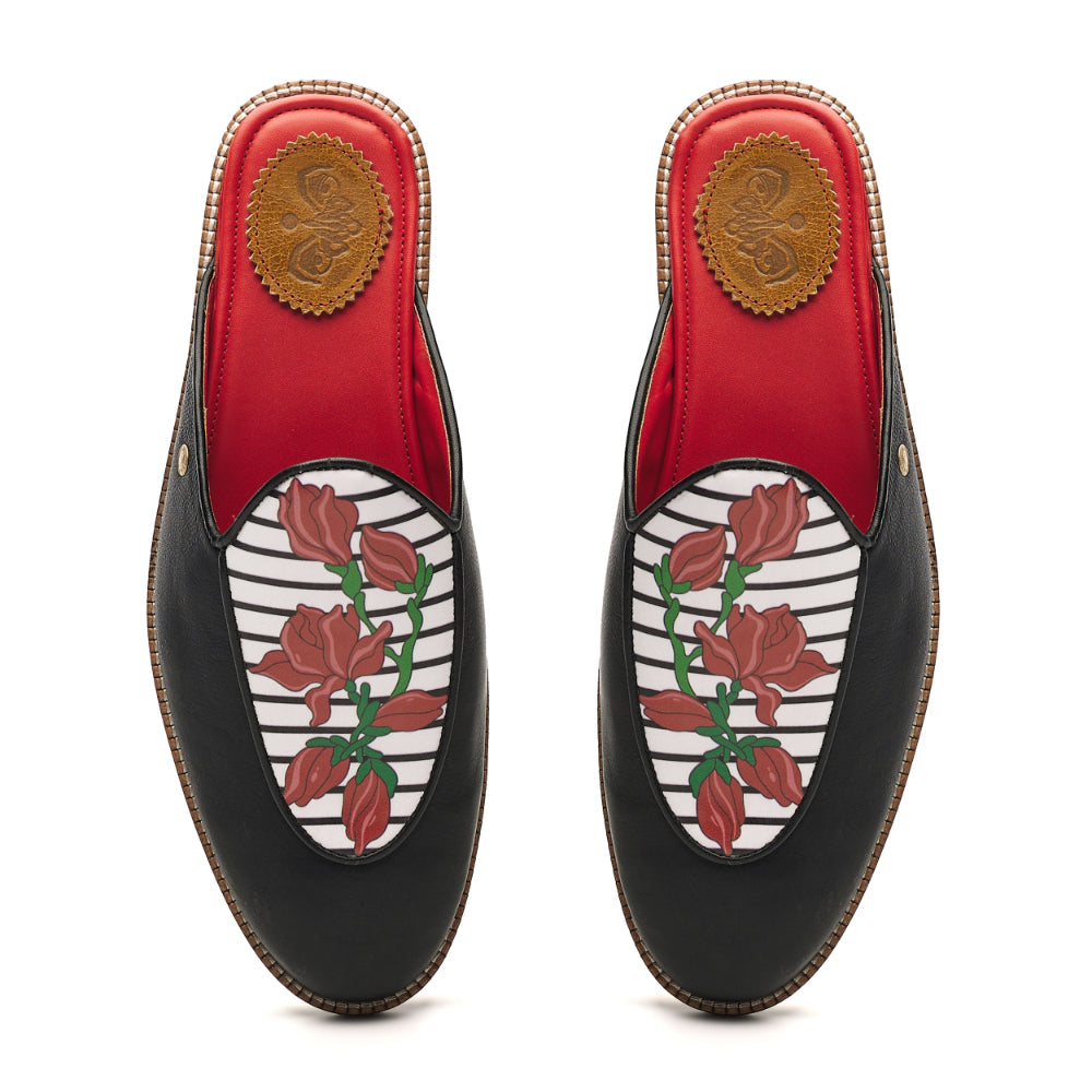 Banjaaran India Bloom Mules Men – Coal - view 2