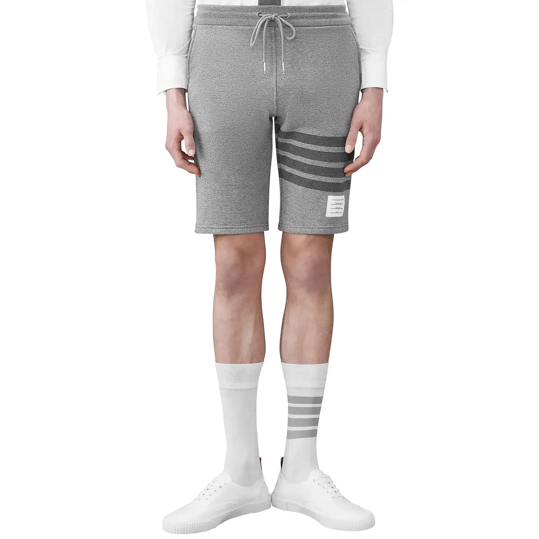 Thom Browne Classic Loopback 4-Bar Grey Sweat Shorts - view 2
