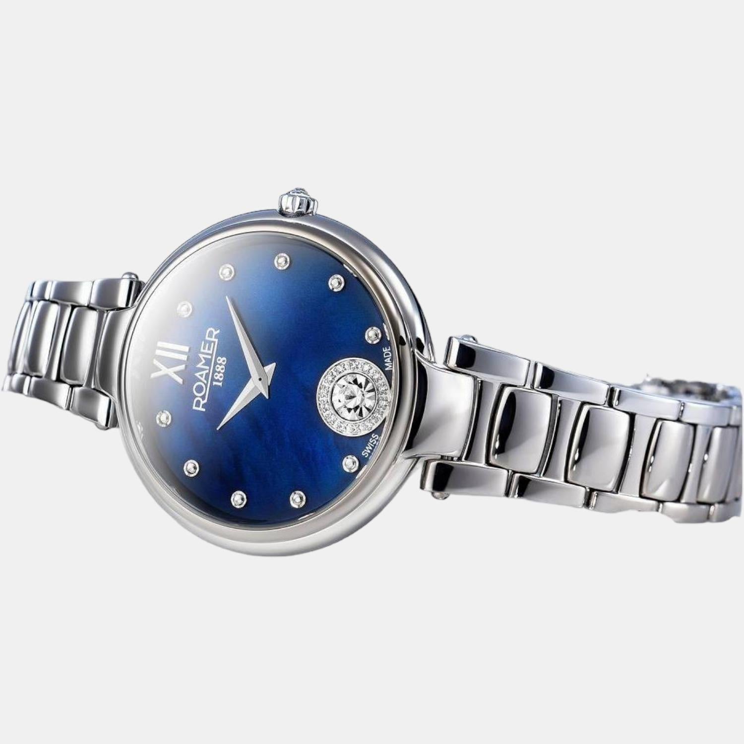 Roamer Aphrodite Women Quartz Blue Dial Analog Stainless Steel Watch 600843 41 49 50 - view 2