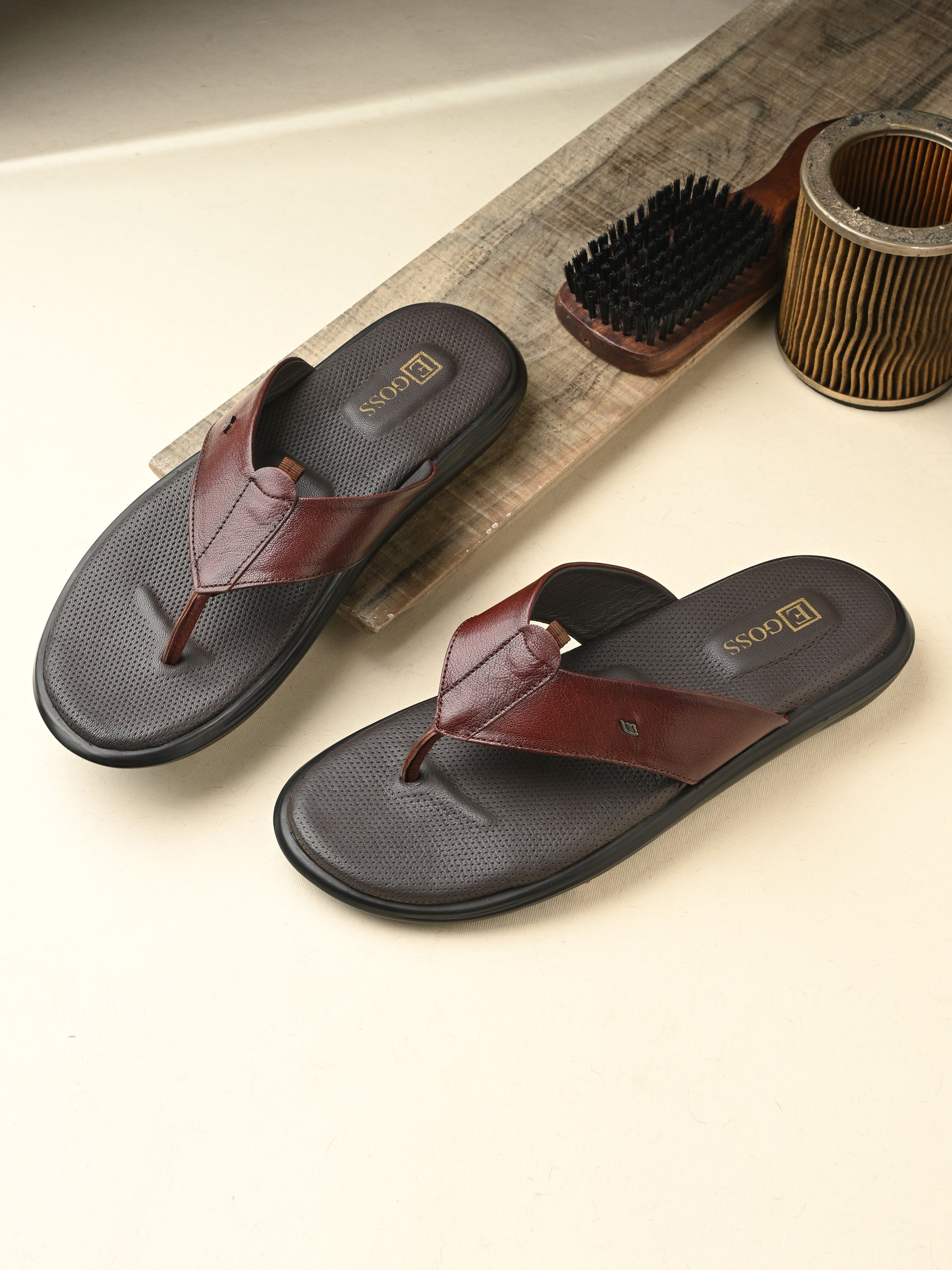 Egoss Shoes Egoss Leather Slippers For Men - view 23