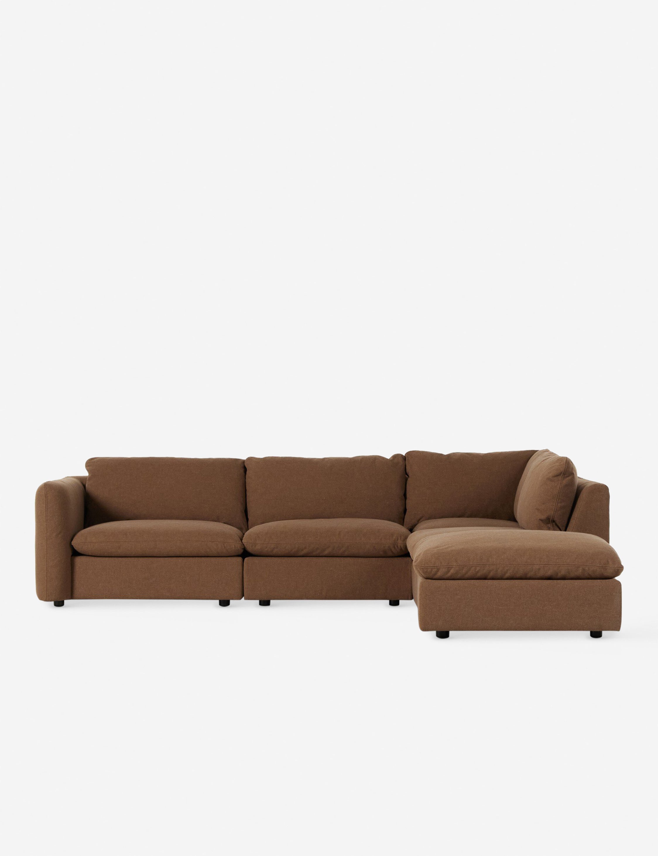 Lulu and Georgia Verbena 4-Piece Sectional Sofa With Ottoman - view 2