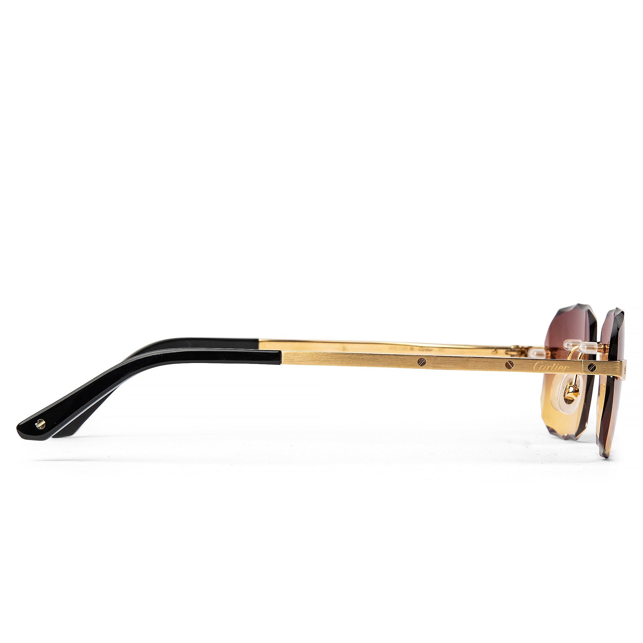 Cartier Eyewear Custom CT0167O-004 Santos De Cartier Rimless Sunglasses - view 3