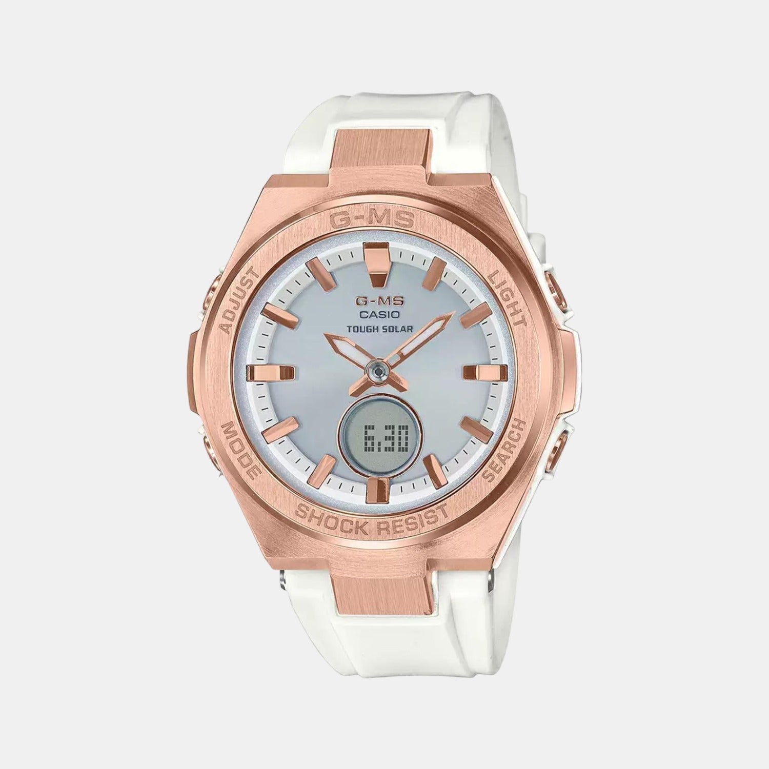 Casio Baby-G Women Quartz White Dial Analog-Digital Resin Watch BX129