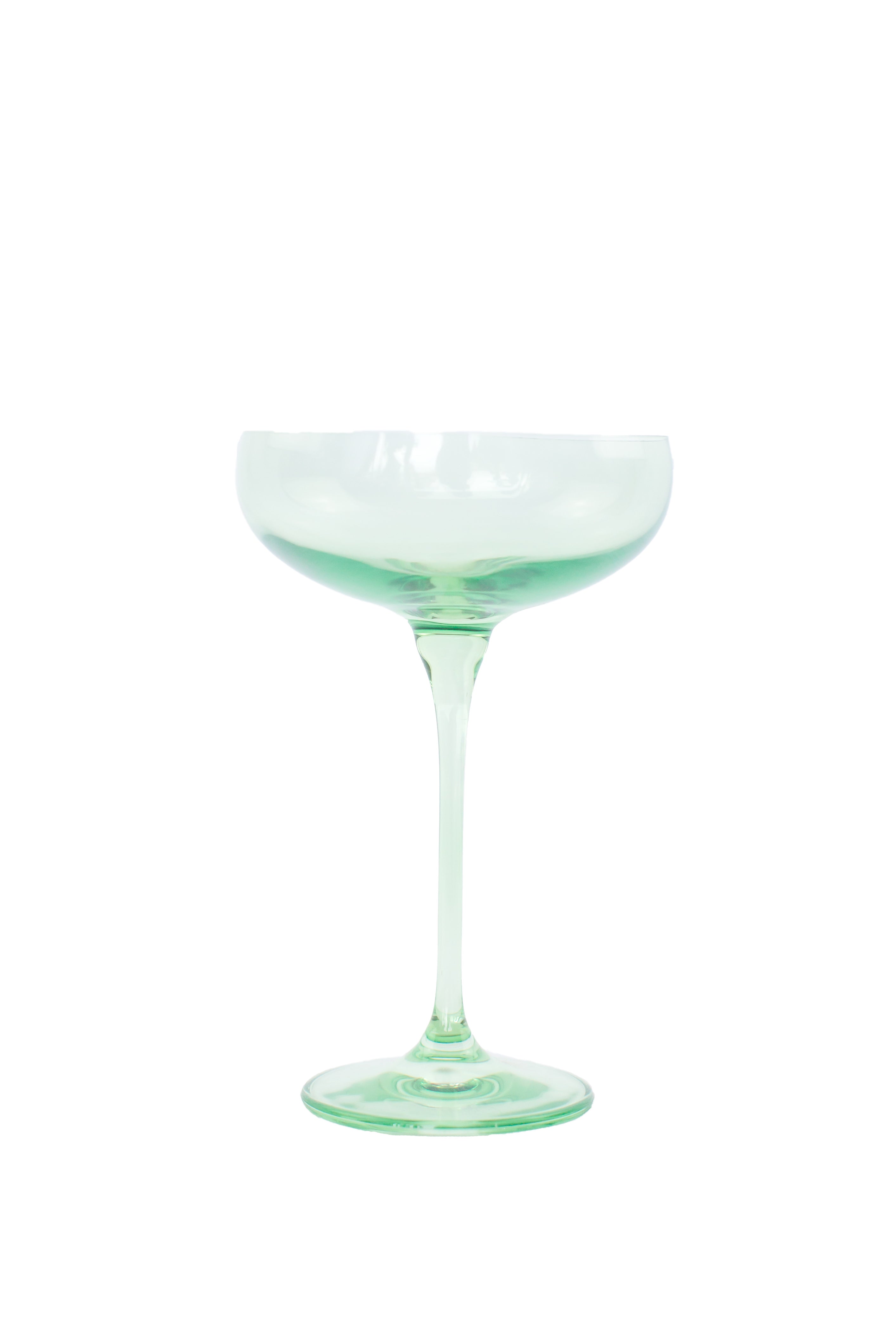 Estelle Colored Glass Estelle Colored Champagne Coupe Stemware - Set of 6 {Mint Green} - view 8