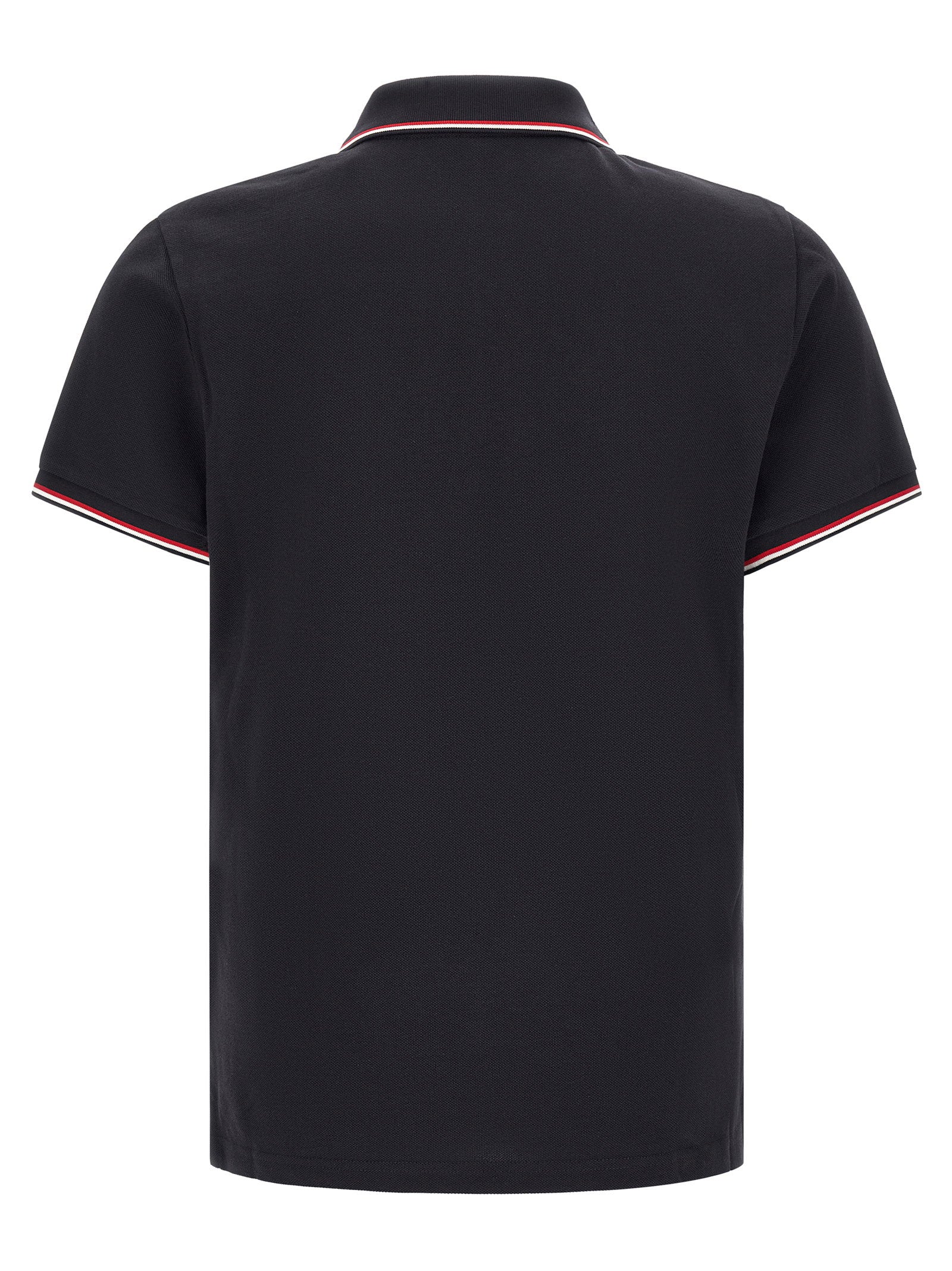Moncler Tricolor Trim Polo Shirt – 100% cotton - view 2
