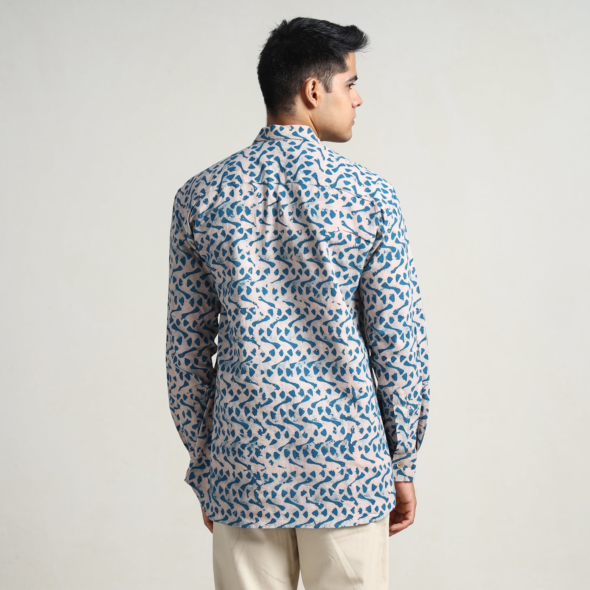 ITOKRI CASUALS Blue - Hand Batik Printed Cotton Men Full Sleeve Shirt 13 - view 6