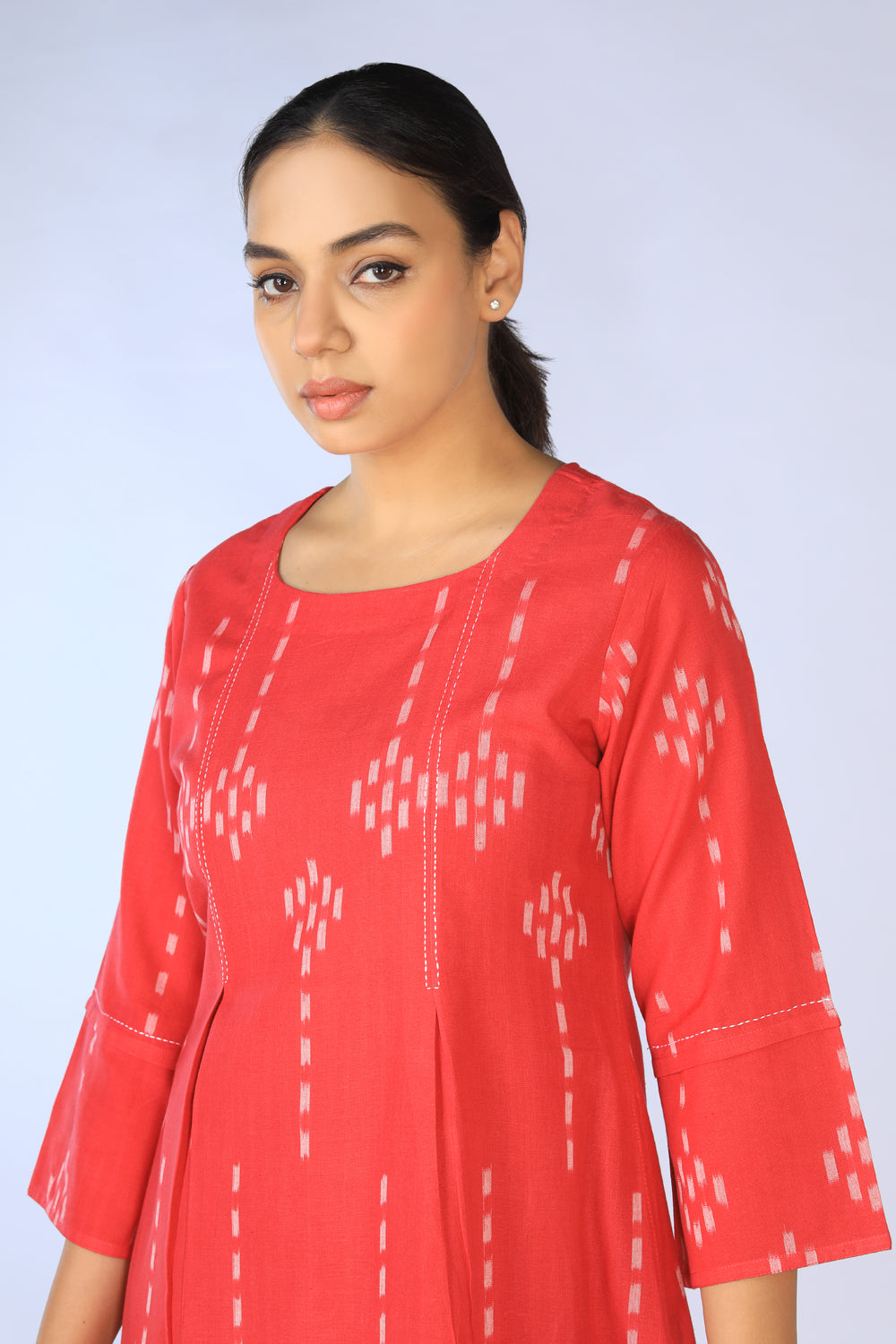 Kalanjali Ethnics Handwoven Cotton Pochampally Ikat Dress - view 2