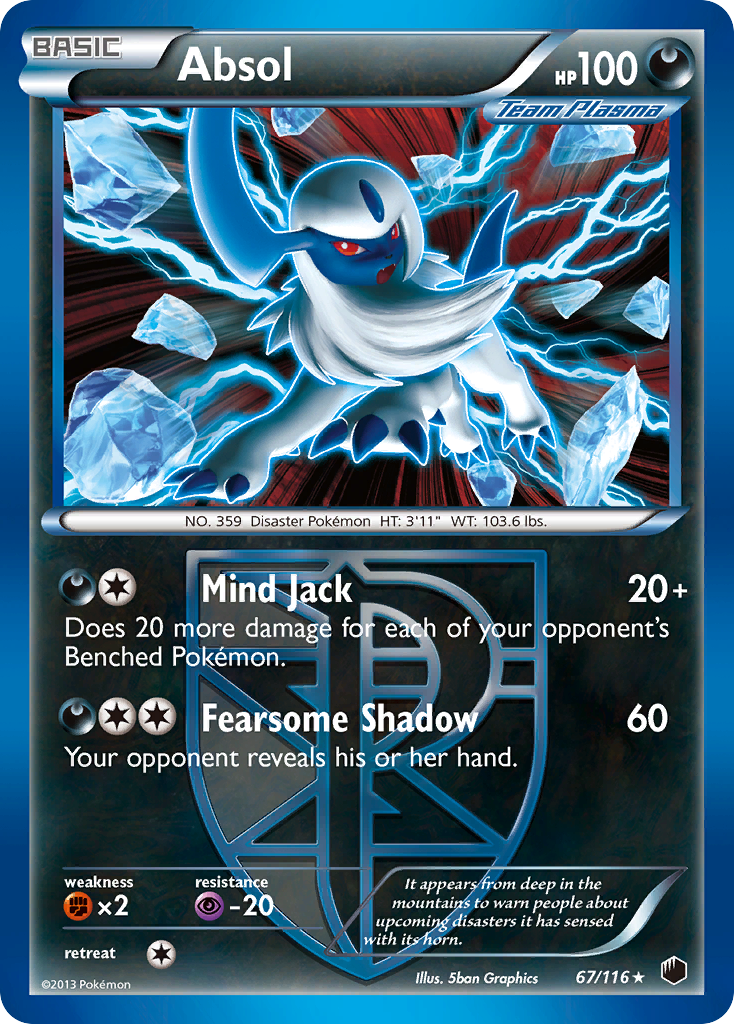 Rare holo bw9-67 – Pokémon Absol - 67/116 - Rare Holo [bw9-67] [Holo] - Absol - 67/116 - Rare Holo