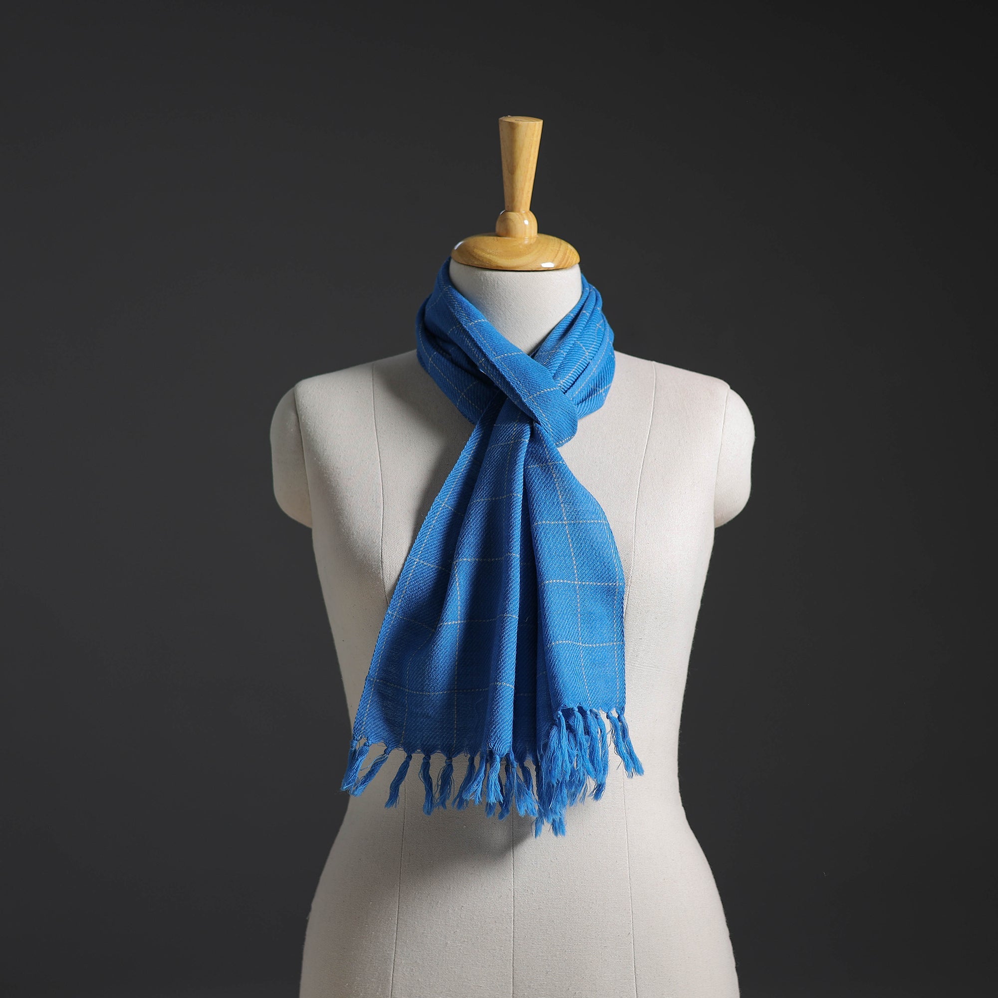 KILMORA Blue - Kumaun Handwoven Pure Merino Wool Scarf 263