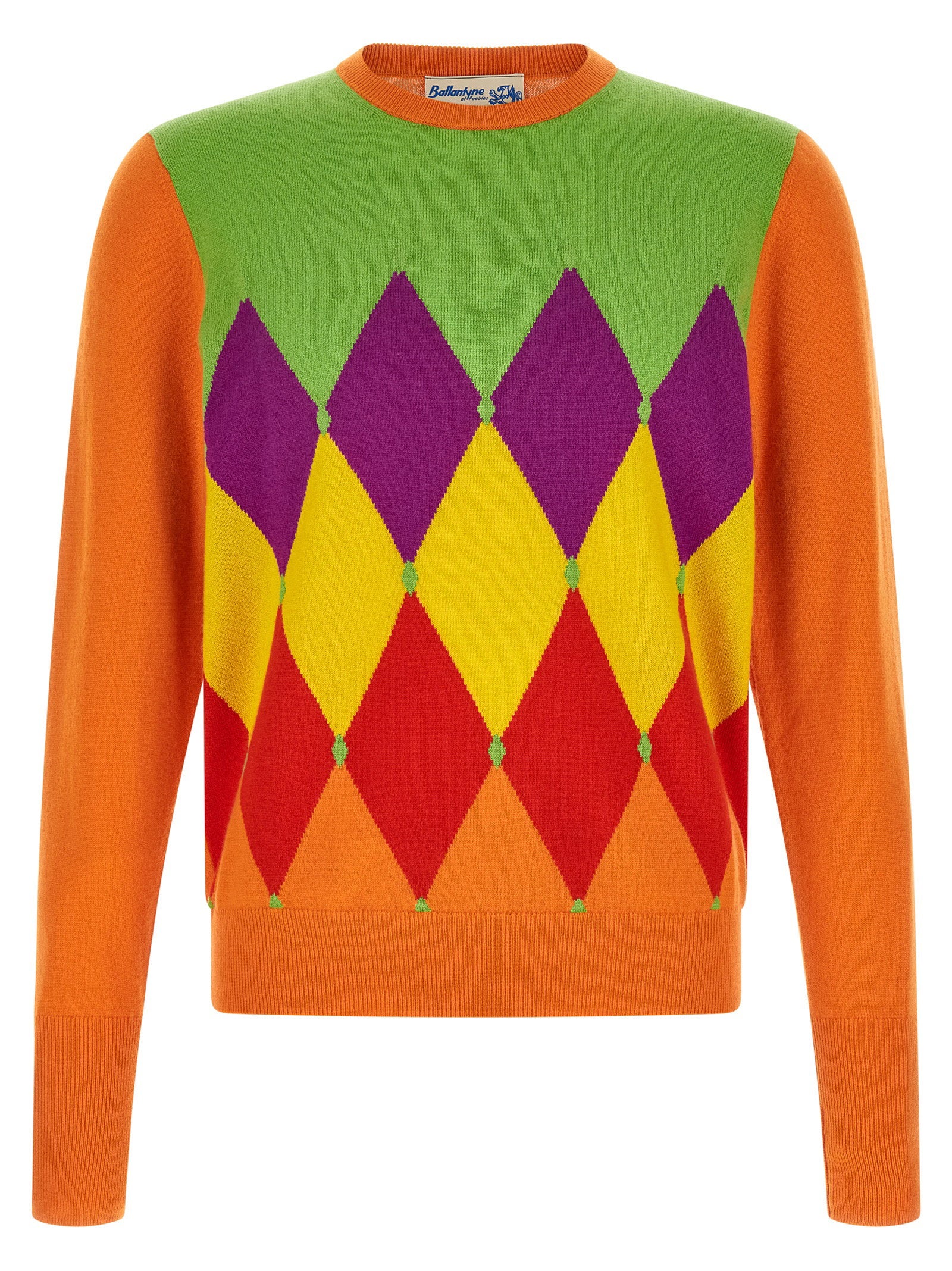 Ballantyne Classic Diamond Sweater – 100% cashmere