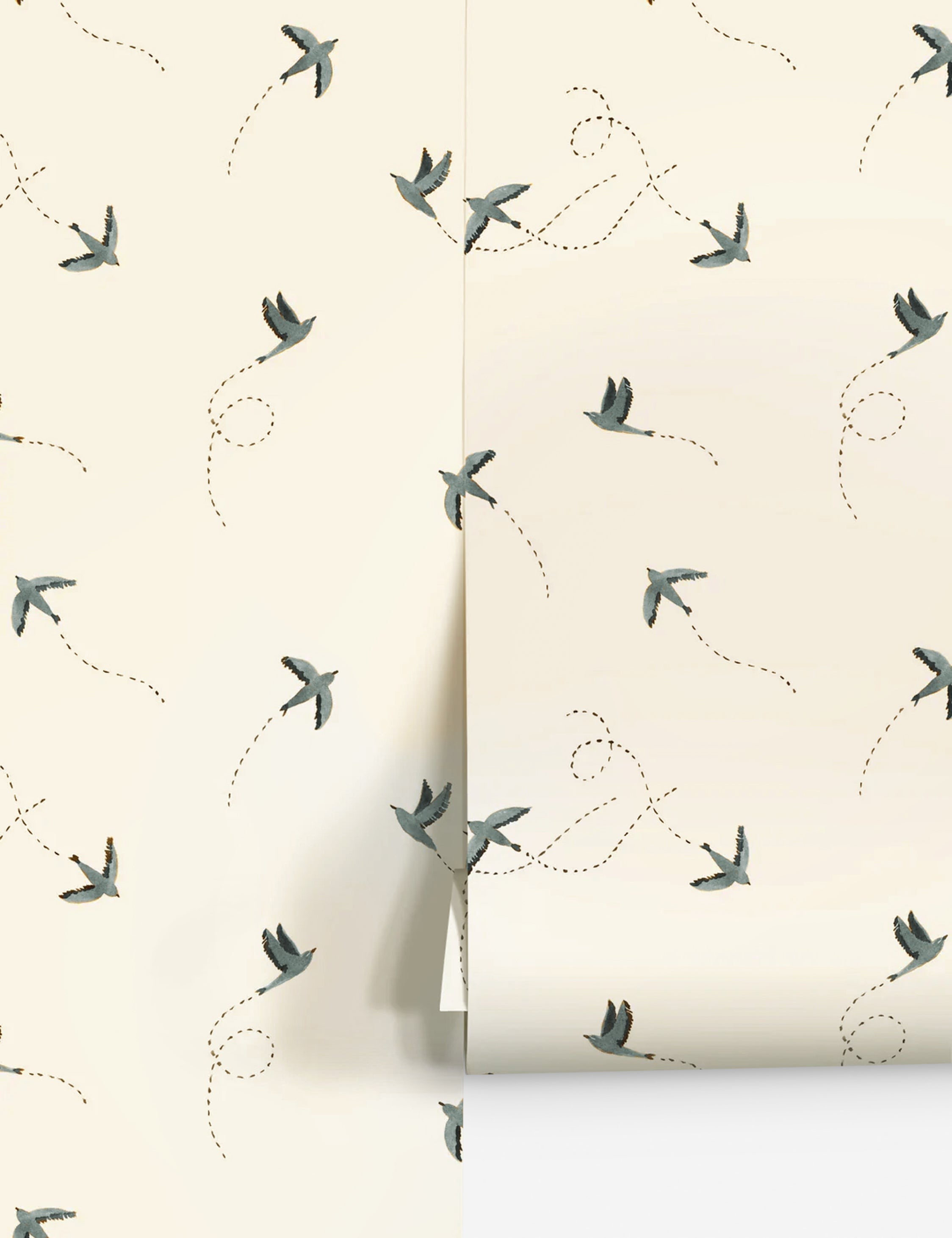 Lulu and Georgia Sparrow Wallpaper by Rylee + Cru - view 2